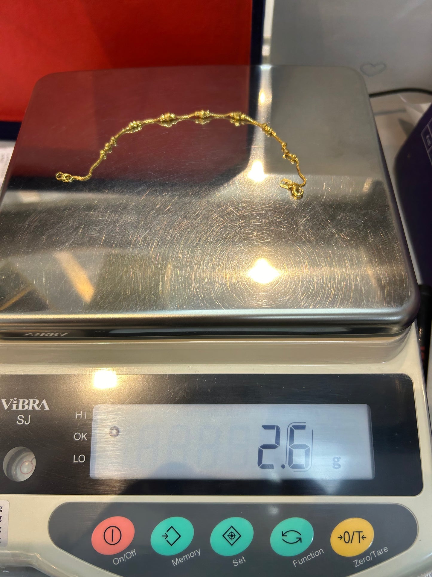 22ct Gold Bracelet 2.6 grams Hallmarked 7.5 inch