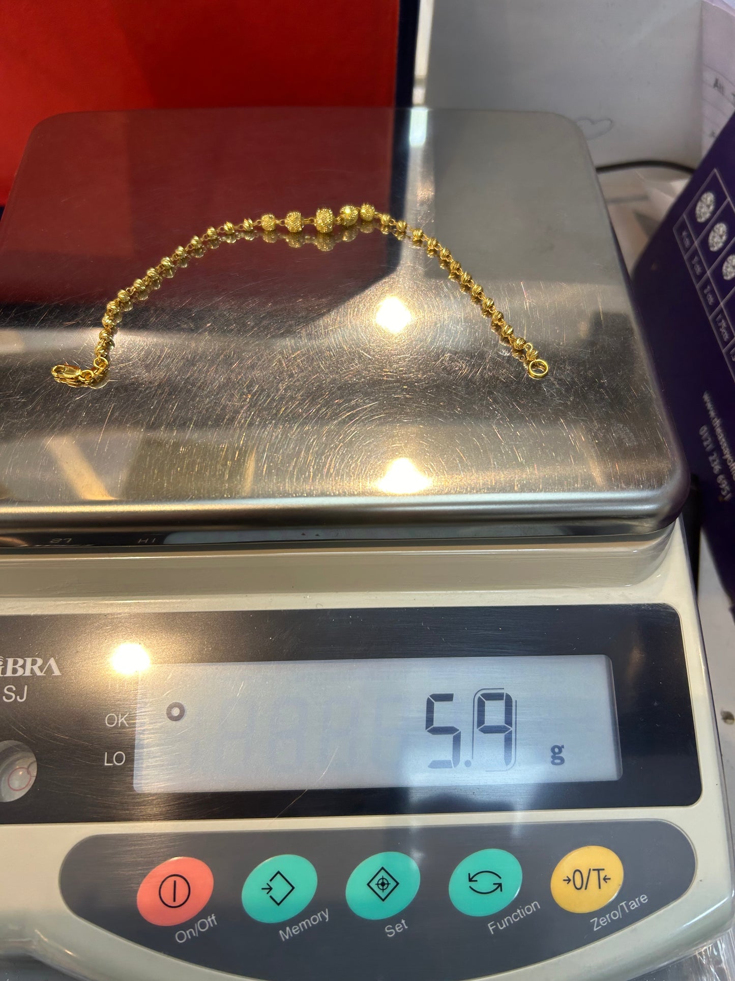22ct Gold Bracelet – 5.9g, 7 Inches, Hallmarked