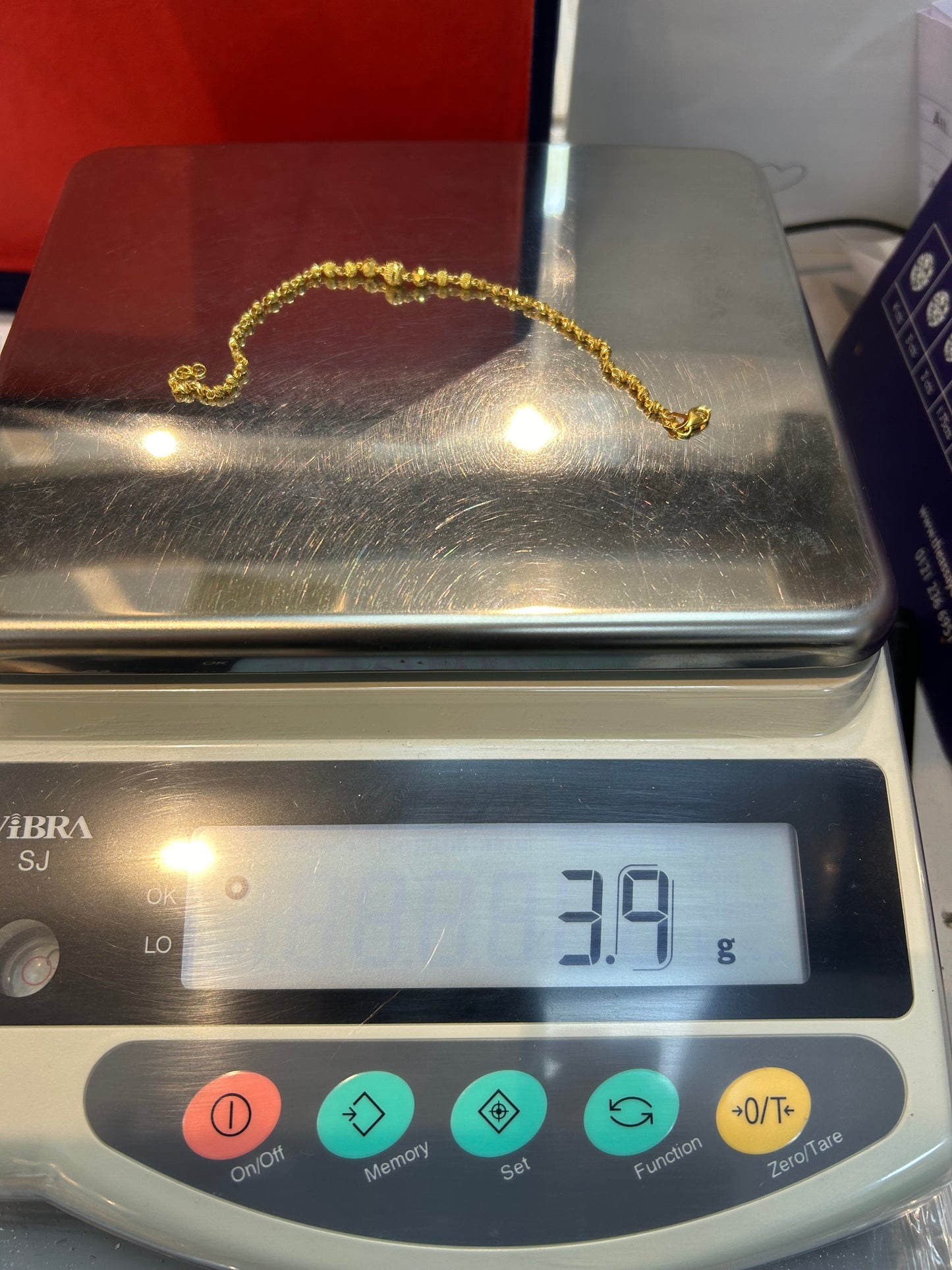 22ct Gold Bracelet – 3.9g, 8 Inches, Hallmarked