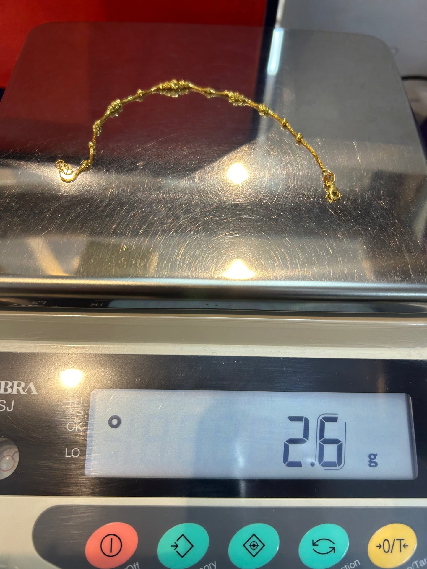 22ct Gold Bracelet – 2.6g, 7.5 Inches, Hallmarked