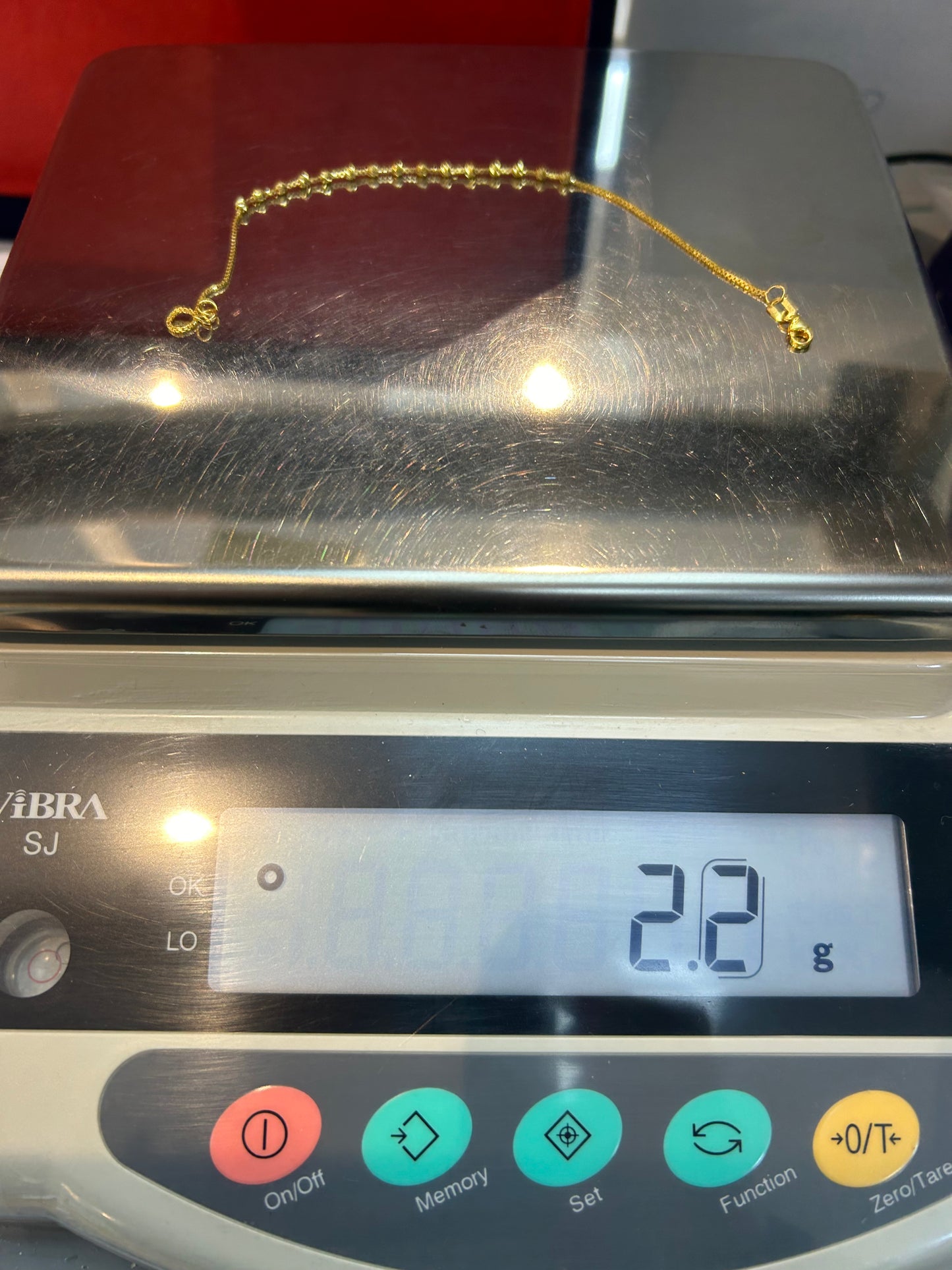 22ct Gold Bracelet – 2.2g, 7.5 Inches, Hallmarked