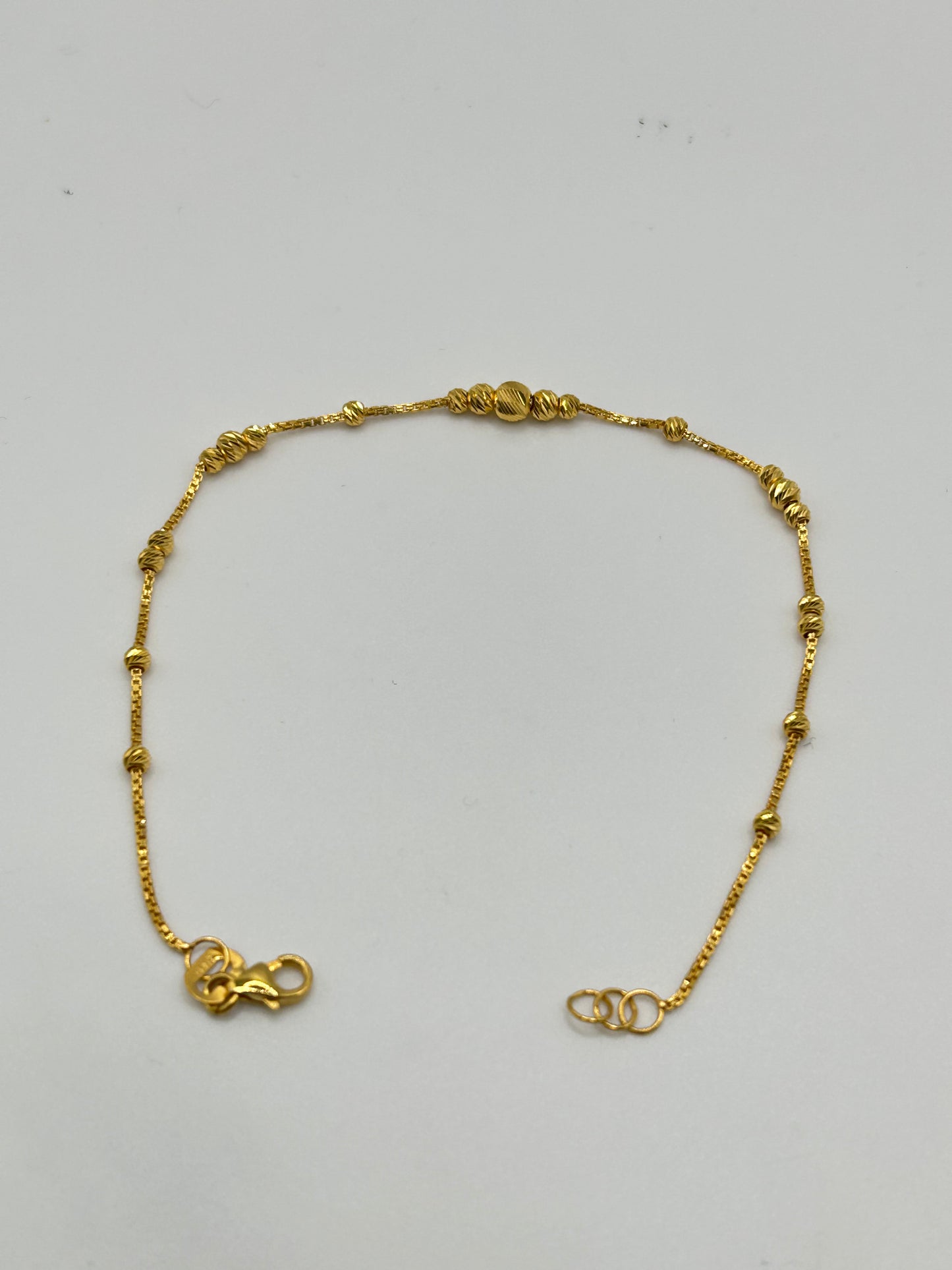 22ct Gold Bracelet – 2.6g, 7.5 Inches, Hallmarked