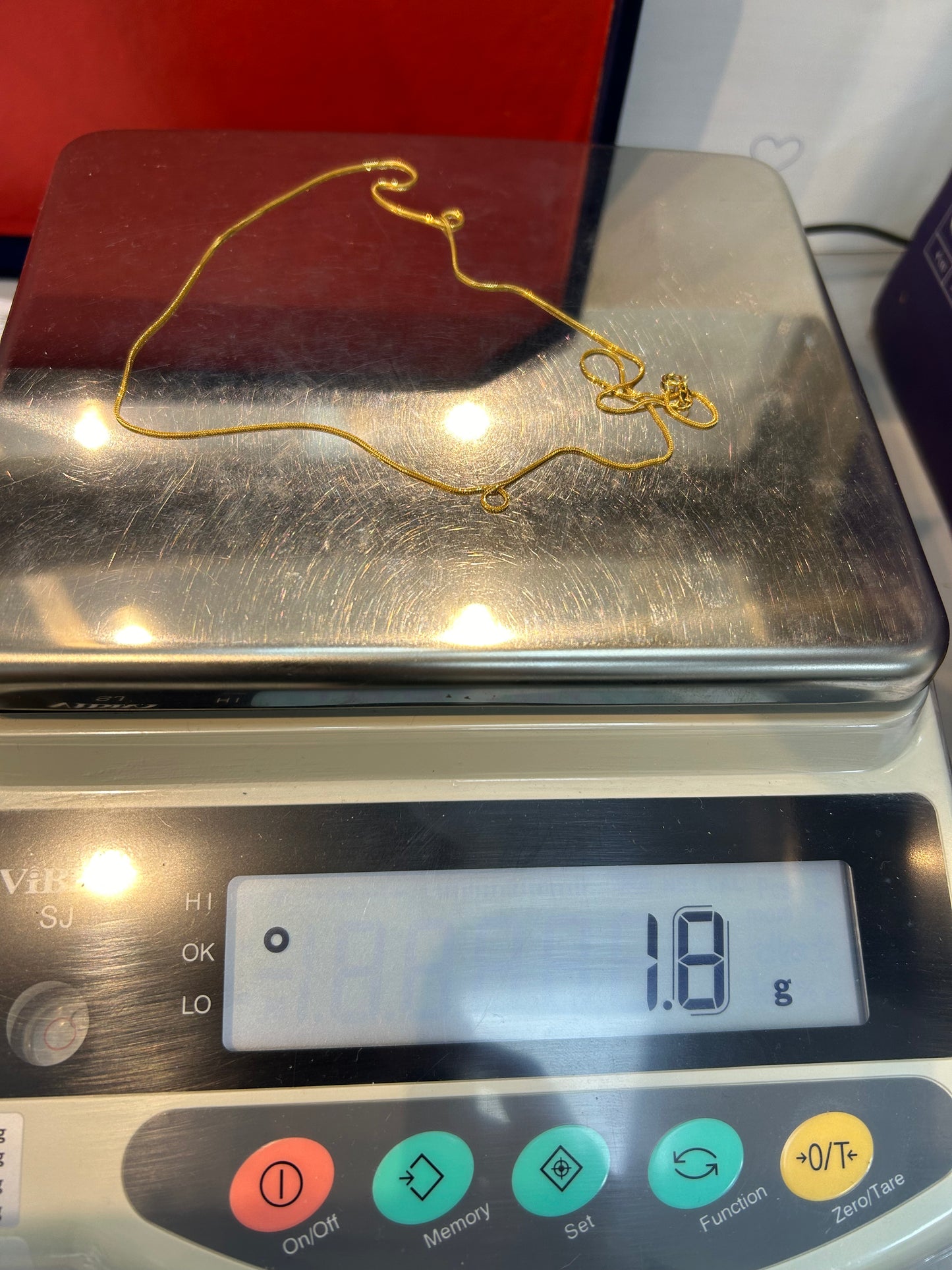 22ct Gold Chain – 1.8g, 20 Inches, Hallmarked