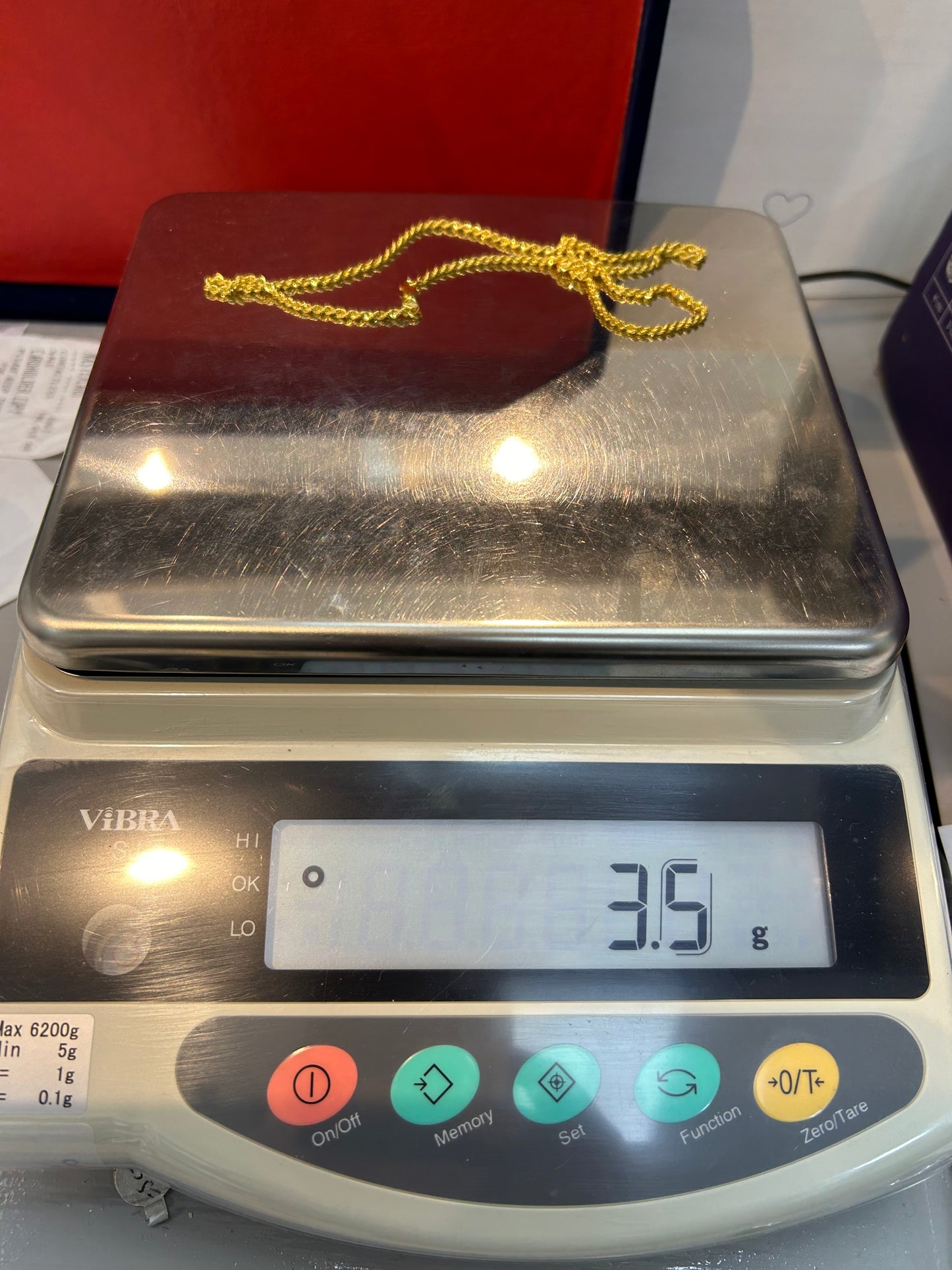22ct Gold Rope Chain (Hollow) – 3.5g, 18 Inches, Hallmarked