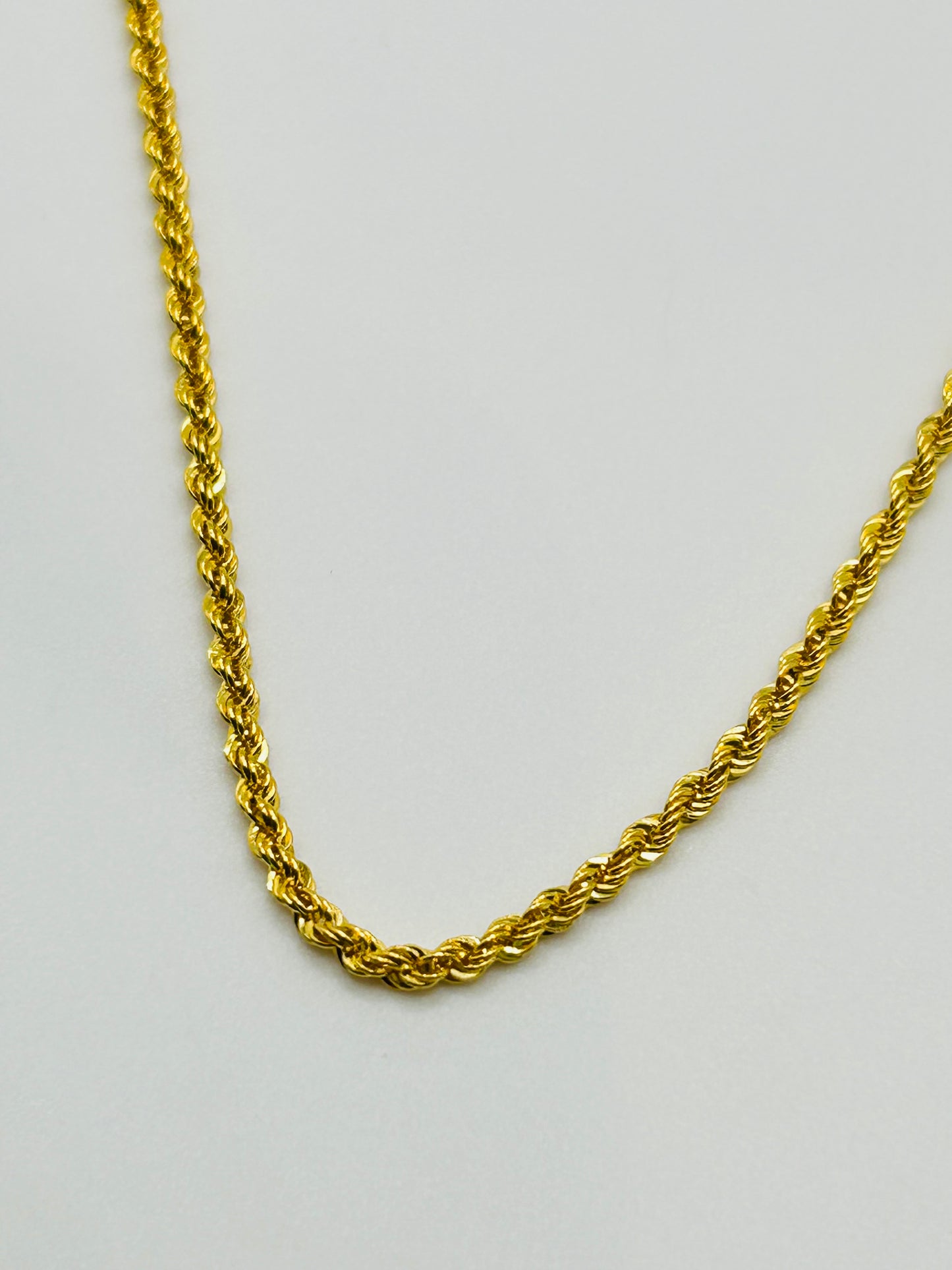 22ct Gold Rope Chain (Hollow) – 3.8g, 20 Inches, Hallmarked