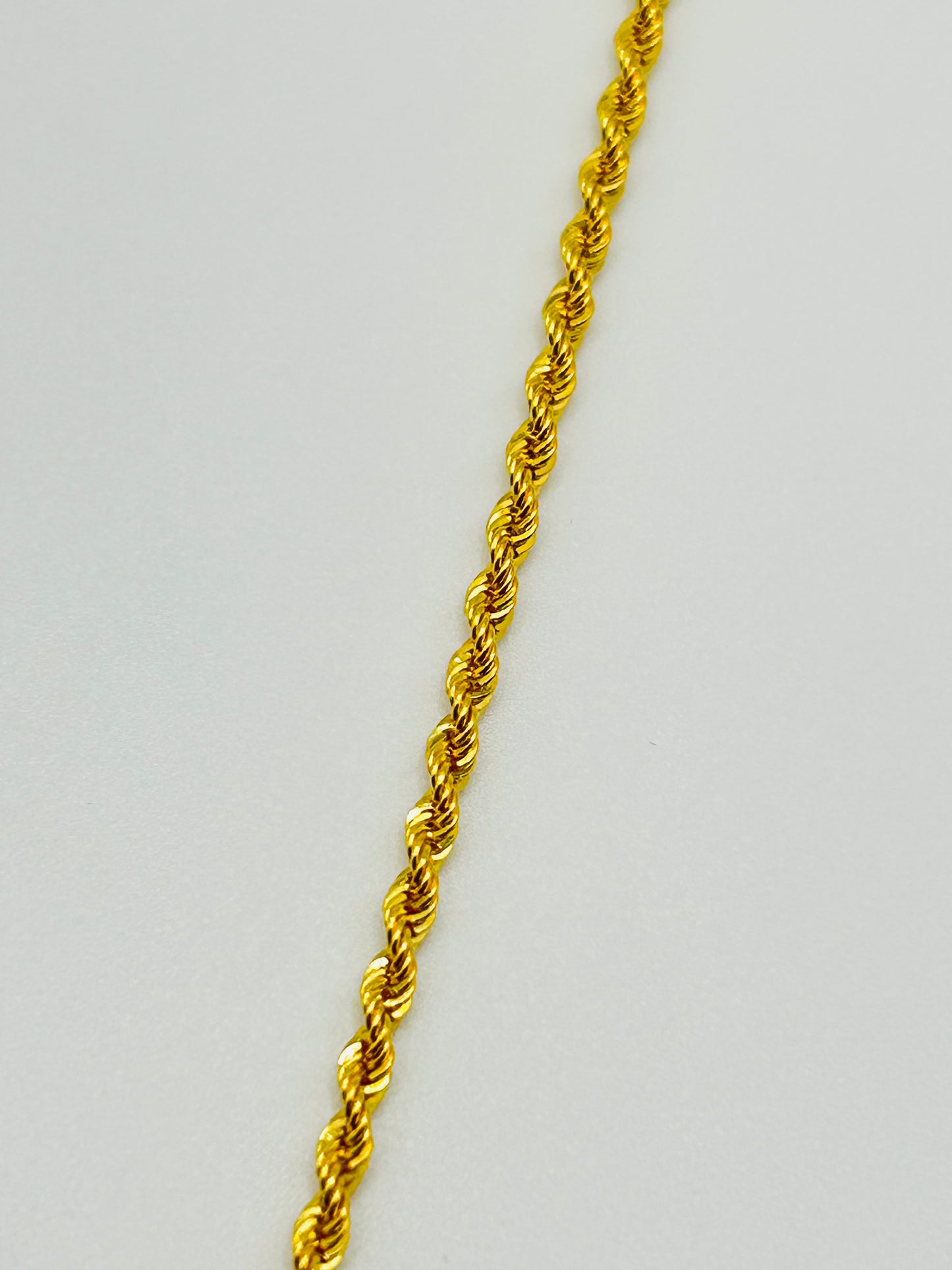 22ct Gold Rope Chain (Hollow) – 3.5g, 18 Inches, Hallmarked