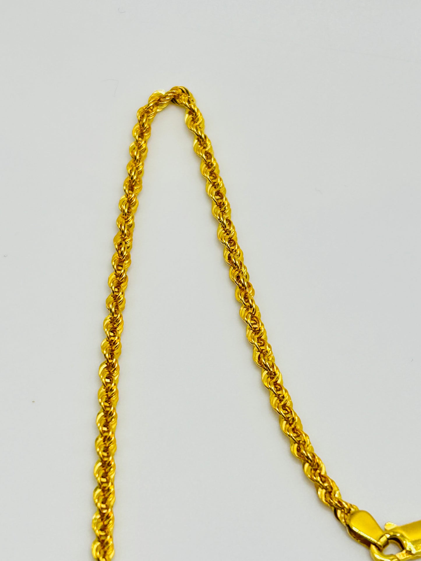 22ct Gold Rope Chain (Hollow) – 5.2g, 18 Inches, Hallmarked