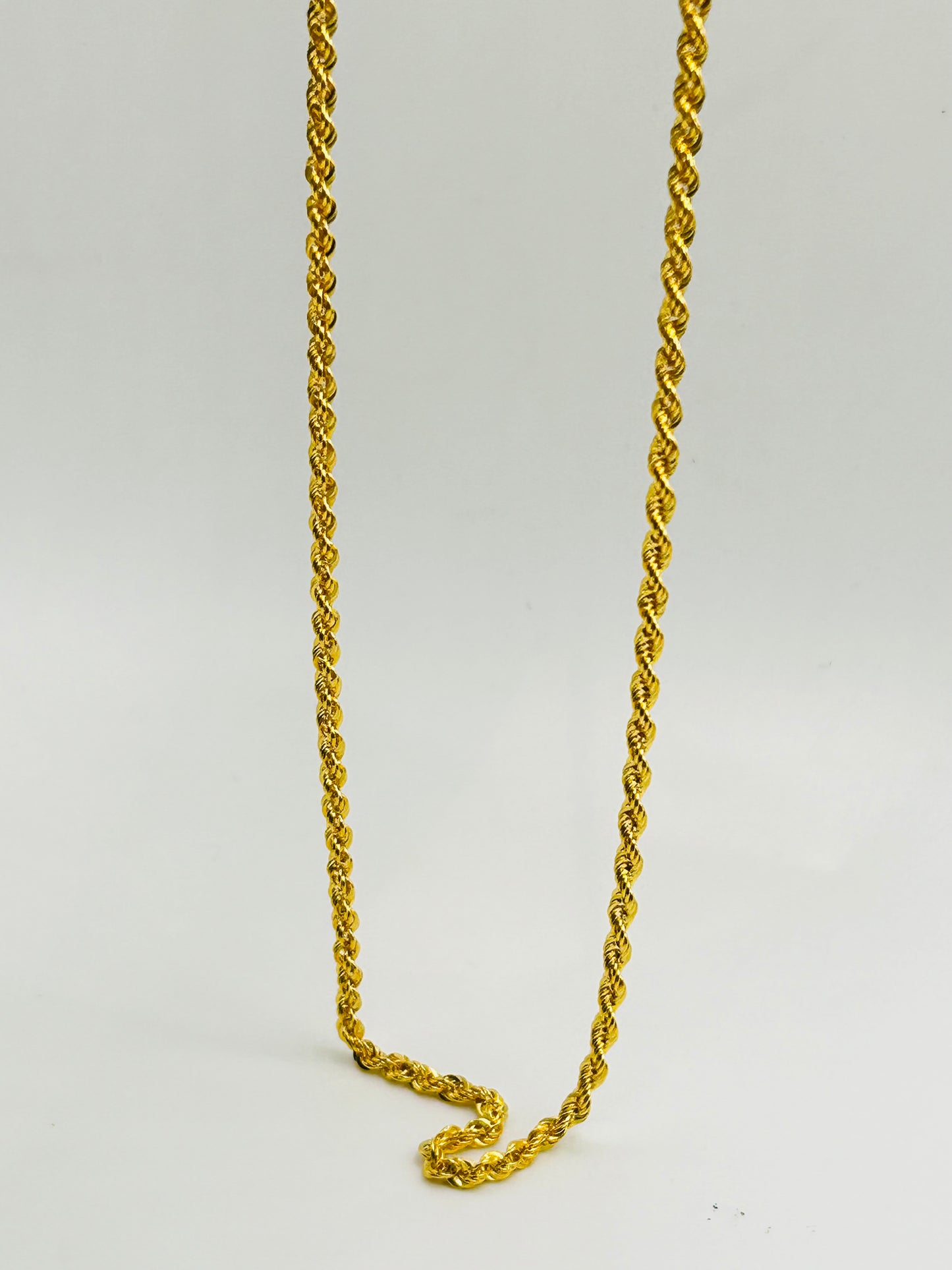 22ct Gold Rope Chain (Hollow) – 5.2g, 18 Inches, Hallmarked