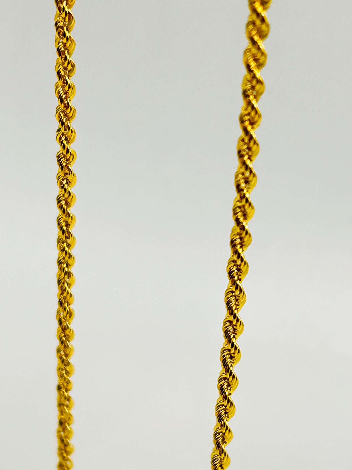 22ct Gold Rope Chain (Hollow) – 5.2g, 18 Inches, Hallmarked