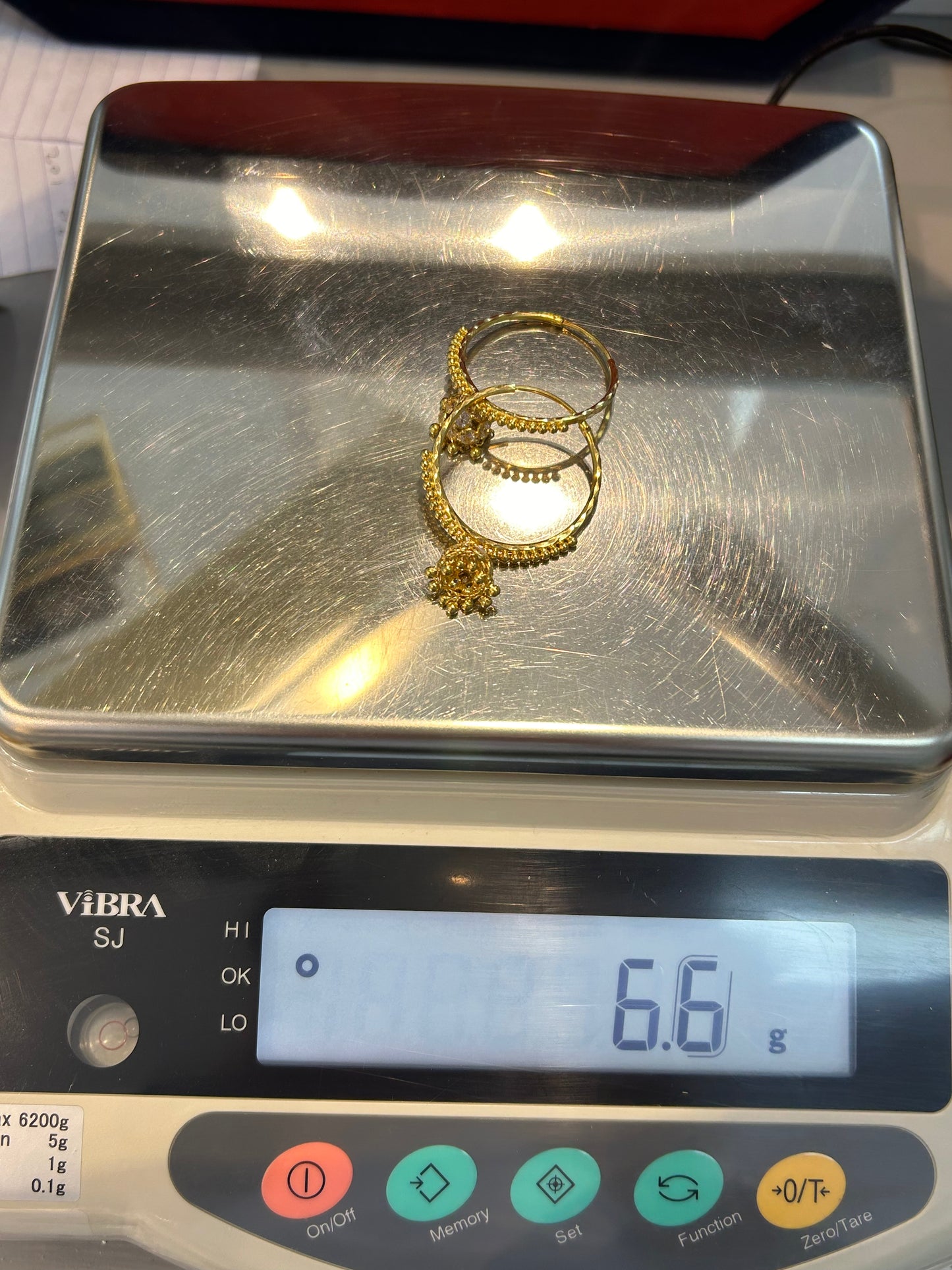 22ct Gold Earrings – 6.6g, Hallmarked