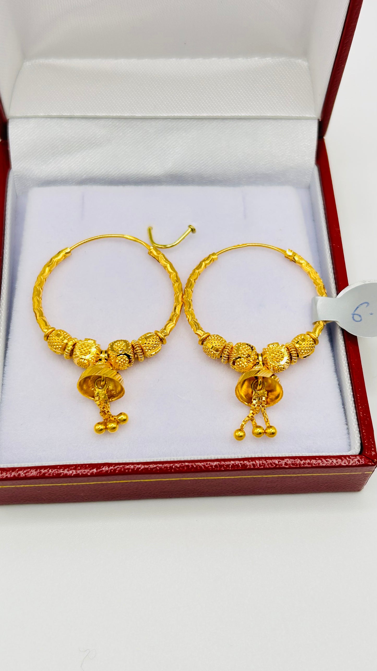 22ct Gold Earrings – 6.7g, Hallmarked