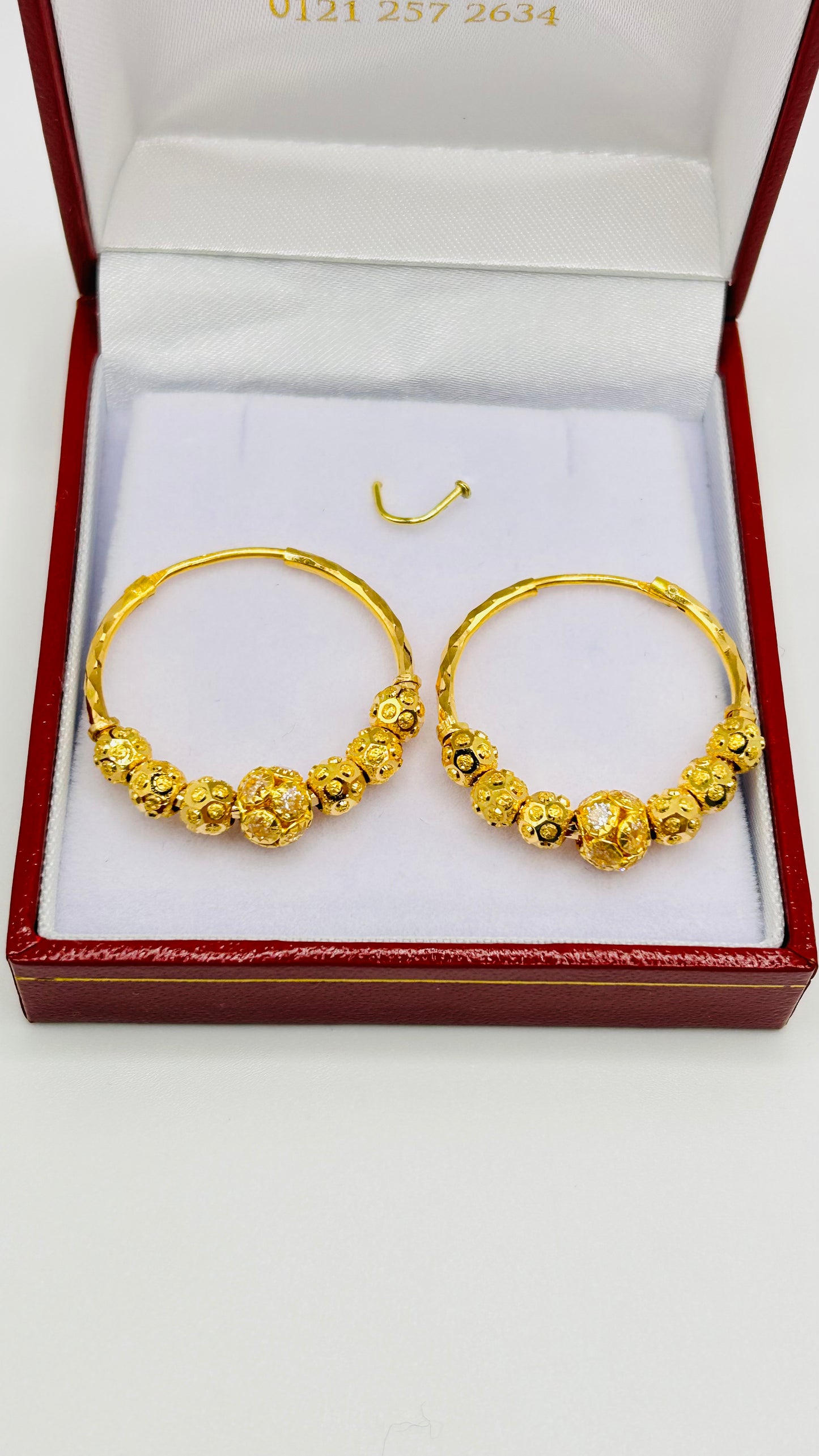 22ct Gold Earrings – 5.8g, Hallmarked