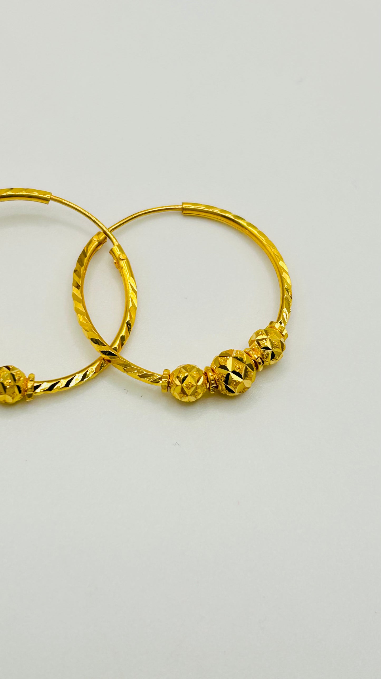 22ct Gold Earrings – 3.8g, Hallmarked