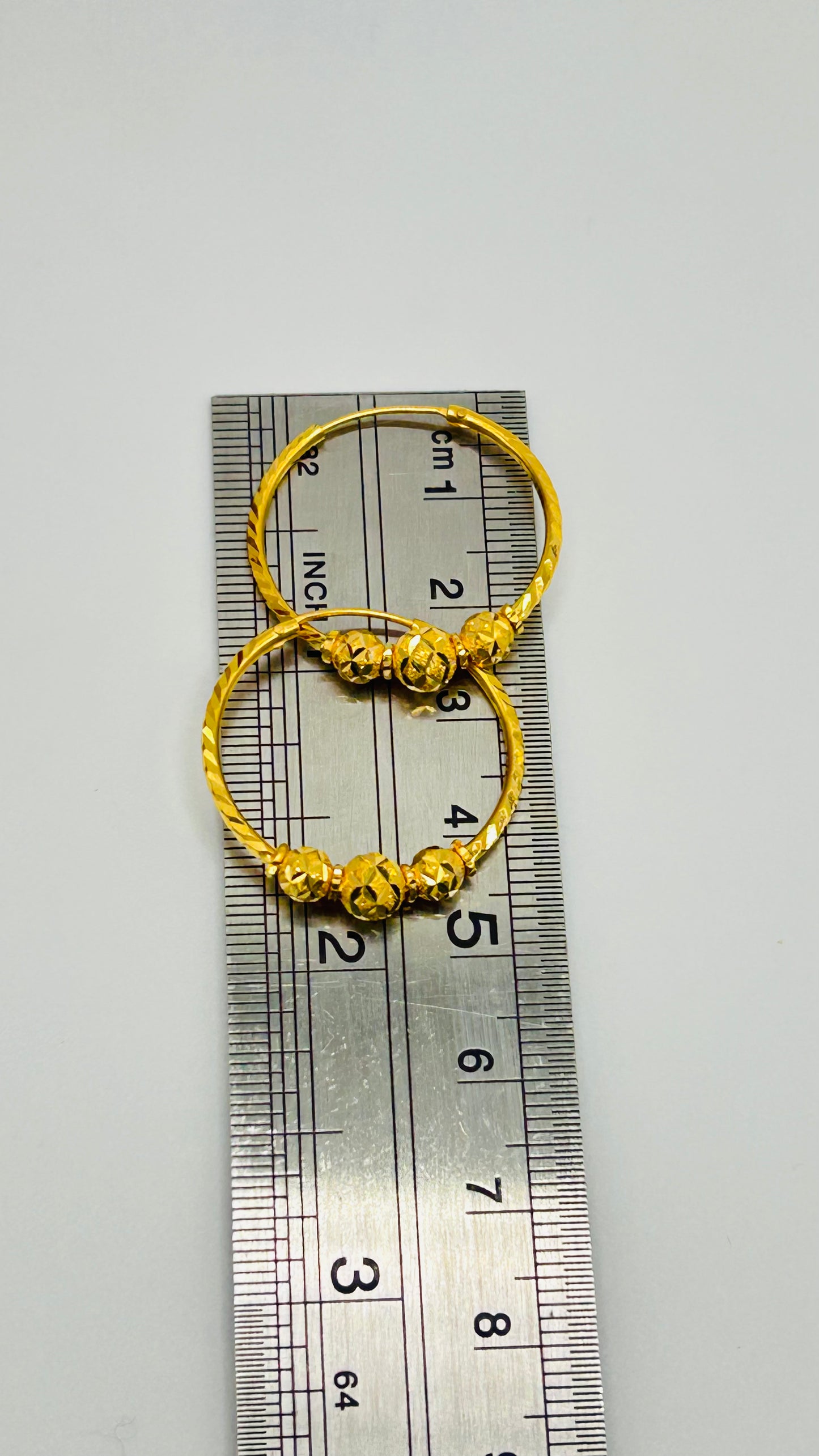 22ct Gold Earrings – 3.8g, Hallmarked
