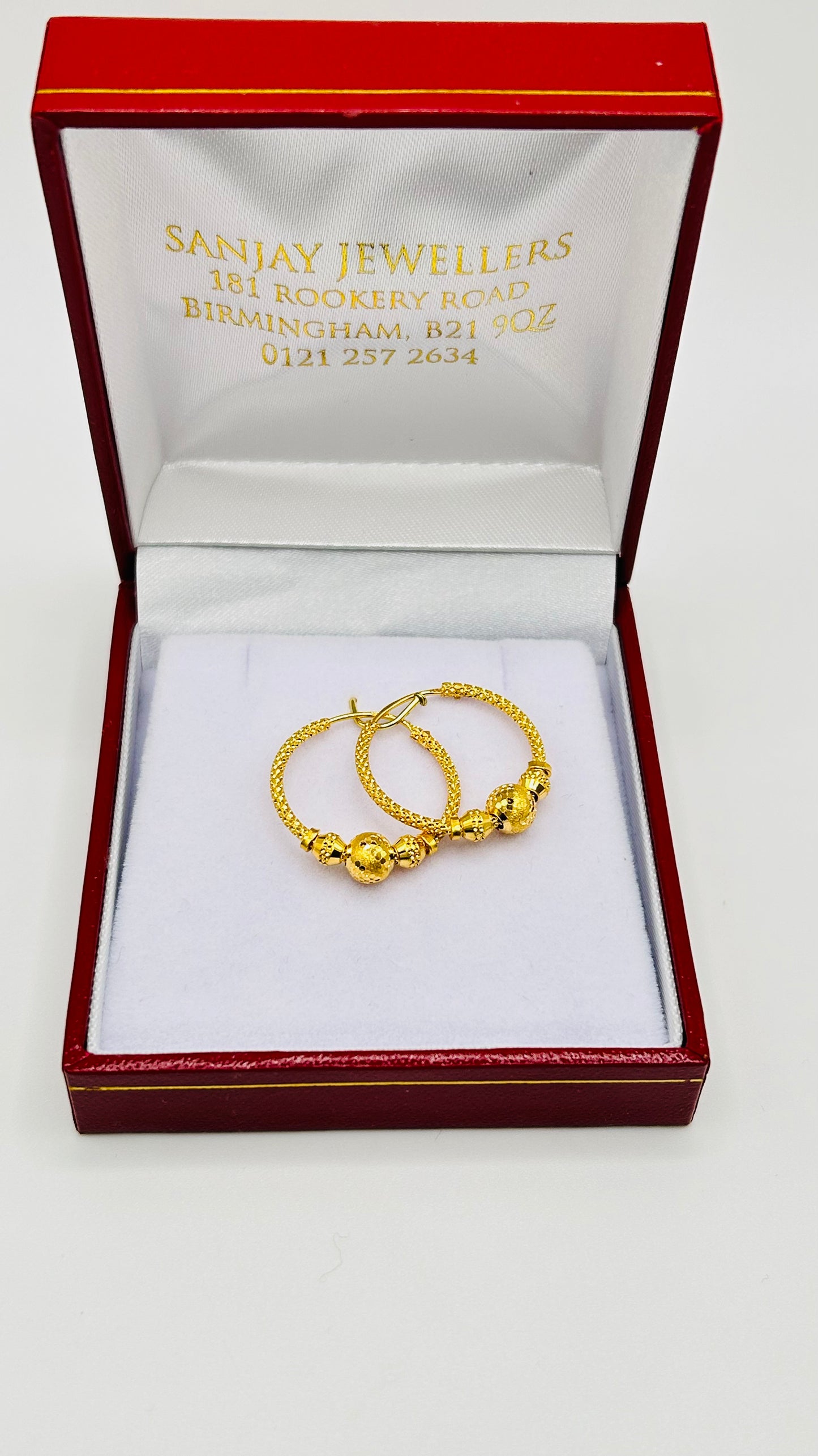 22ct Gold Earrings – 3.4g, Hallmarked