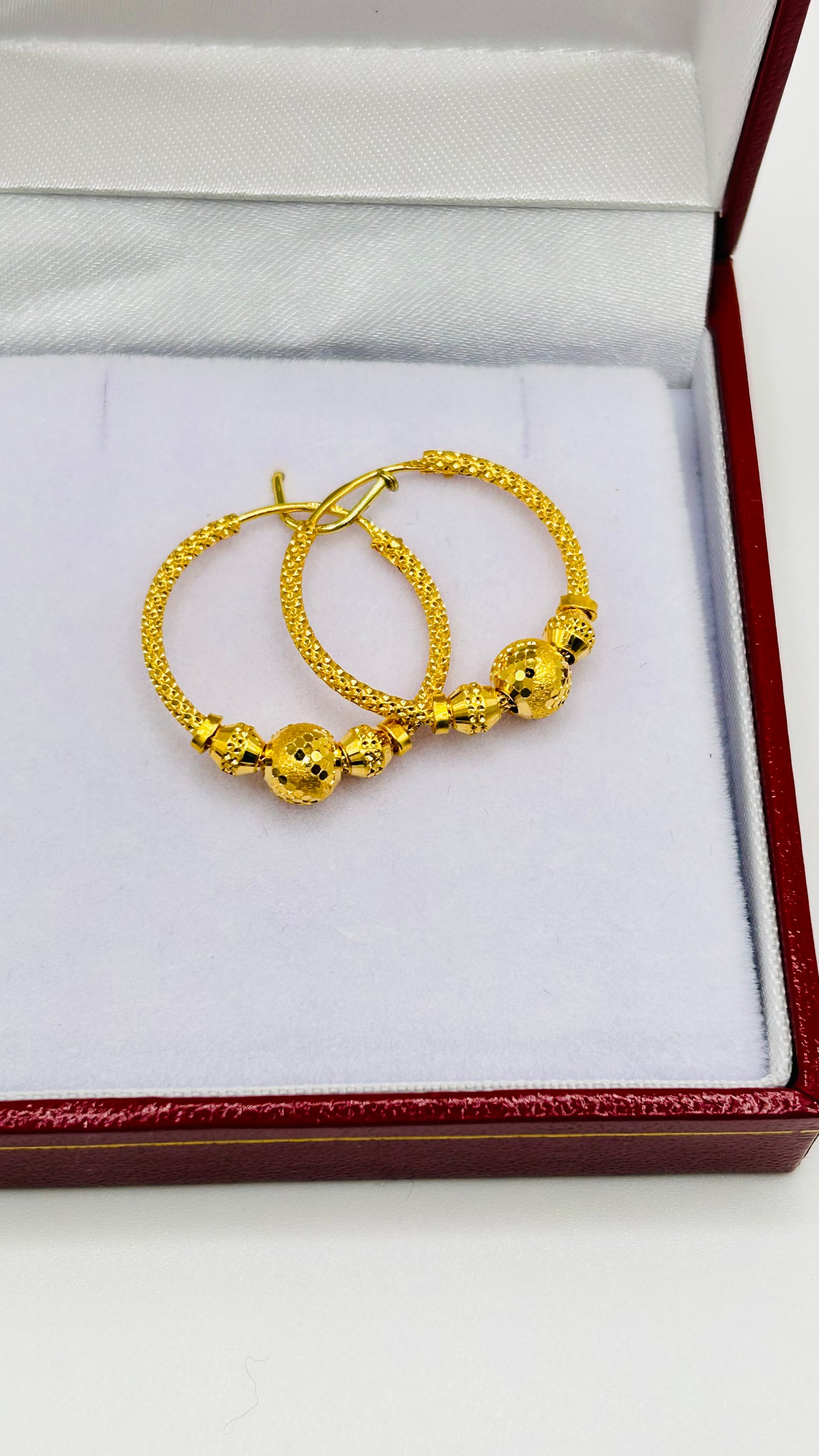 22ct Gold Earrings – 3.4g, Hallmarked
