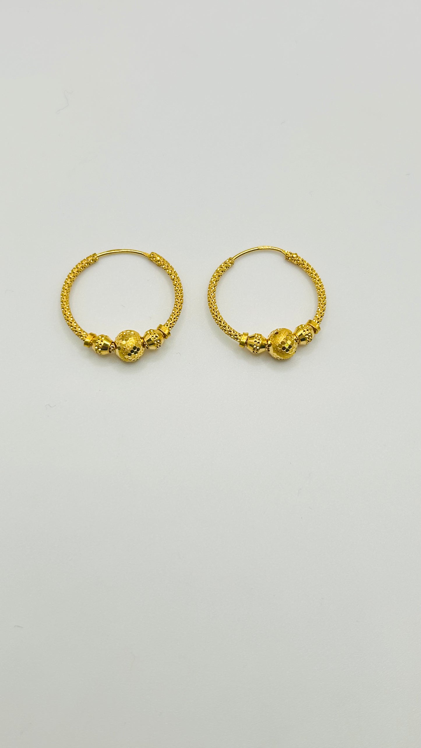 22ct Gold Earrings – 3.4g, Hallmarked
