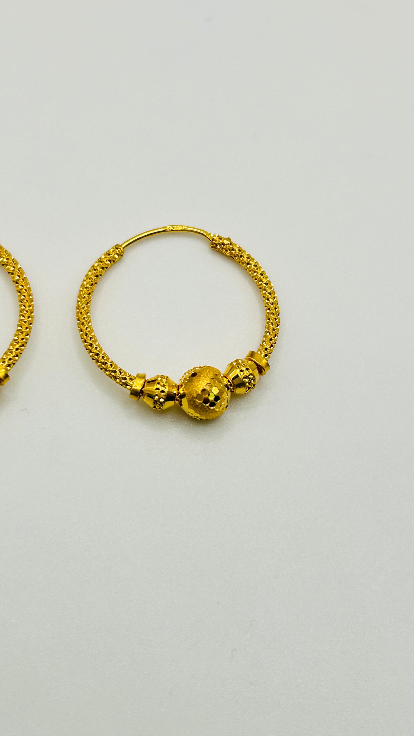 22ct Gold Earrings – 3.4g, Hallmarked