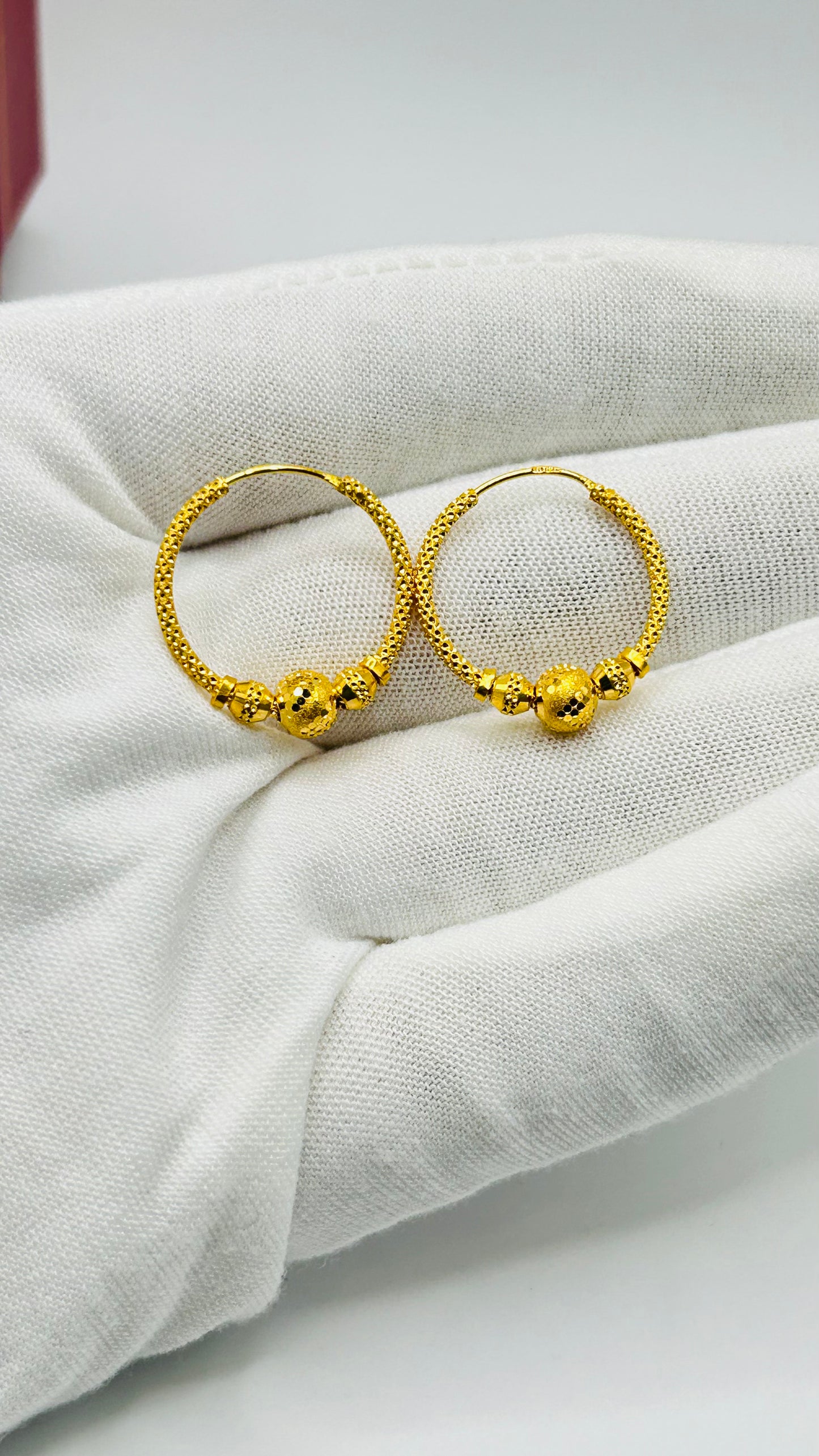 22ct Gold Earrings – 3.4g, Hallmarked