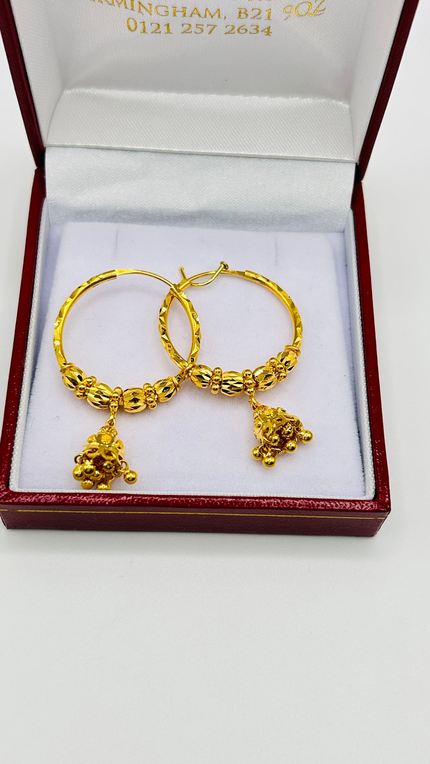 22ct Gold Earrings – 7.5g, Hallmarked