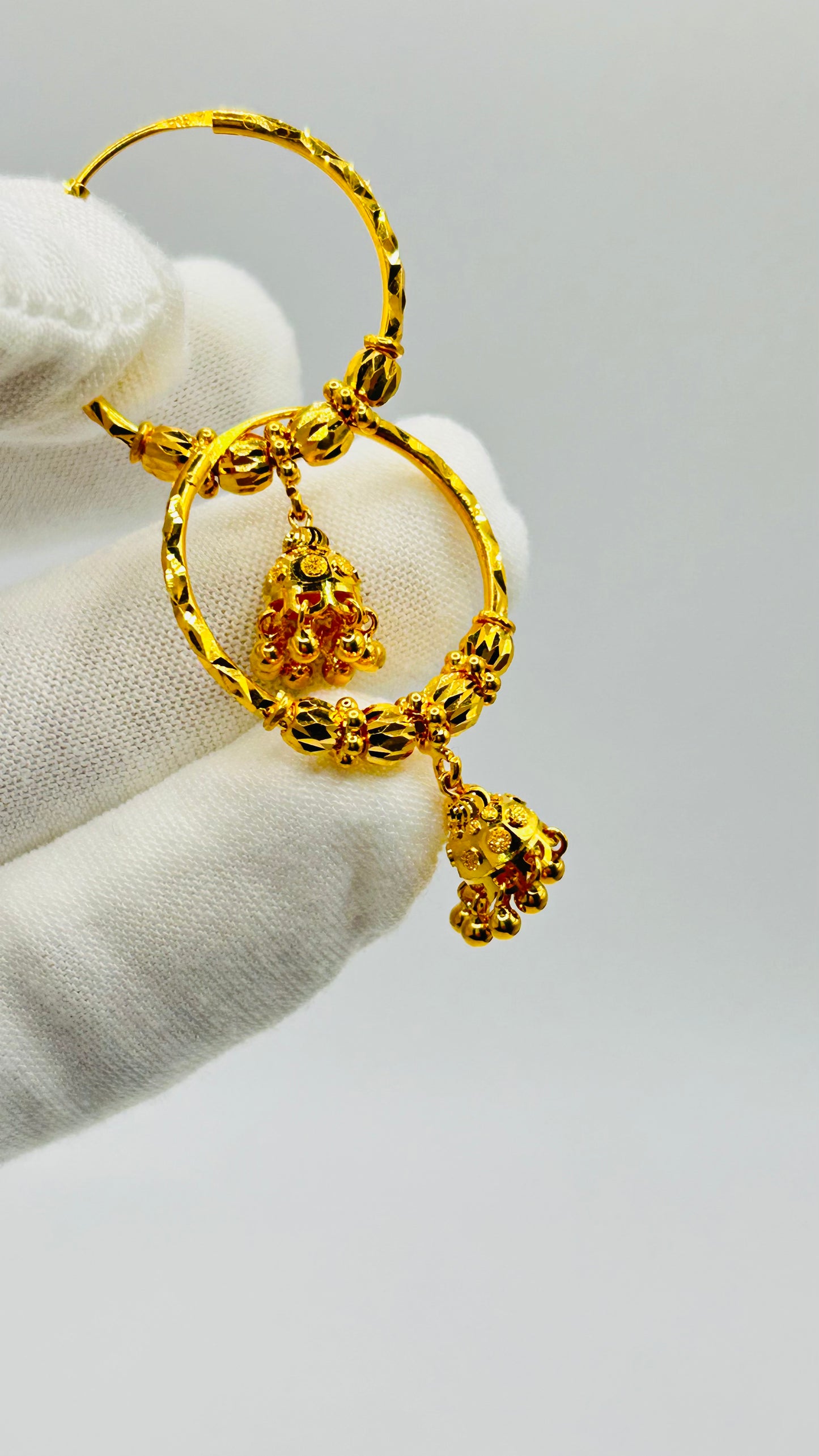 22ct Gold Earrings – 7.5g, Hallmarked