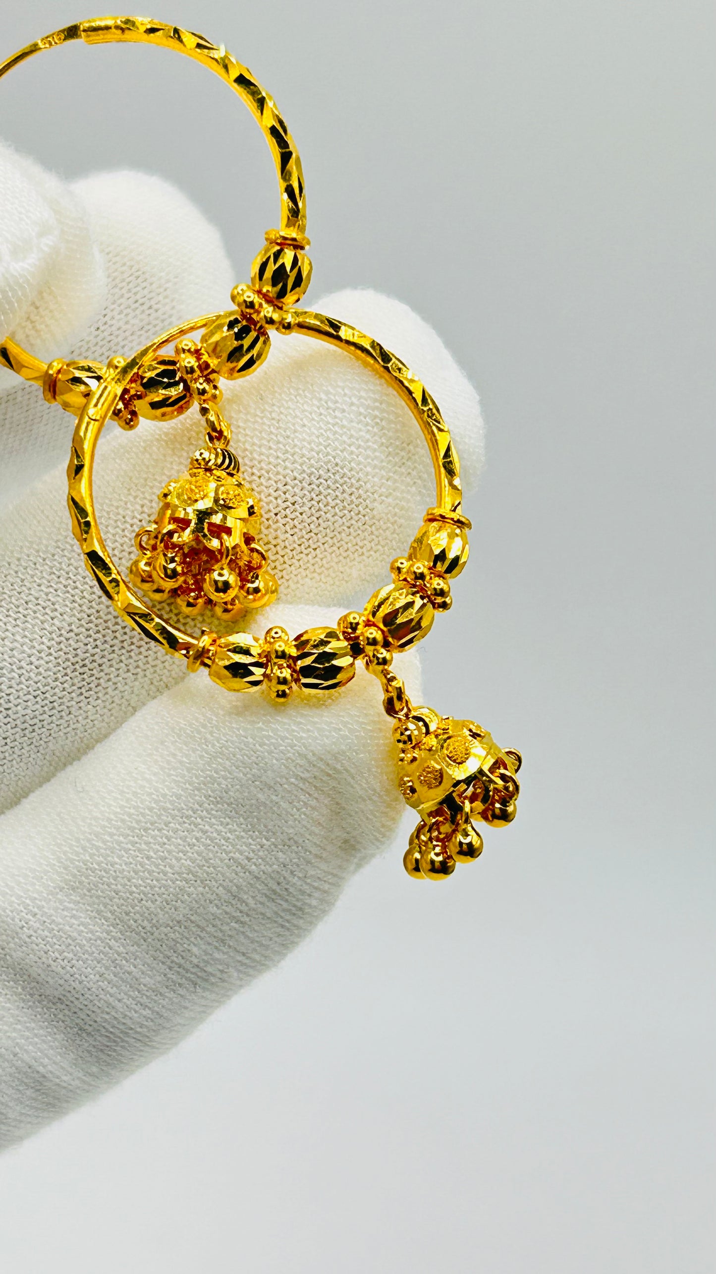 22ct Gold Earrings – 7.5g, Hallmarked