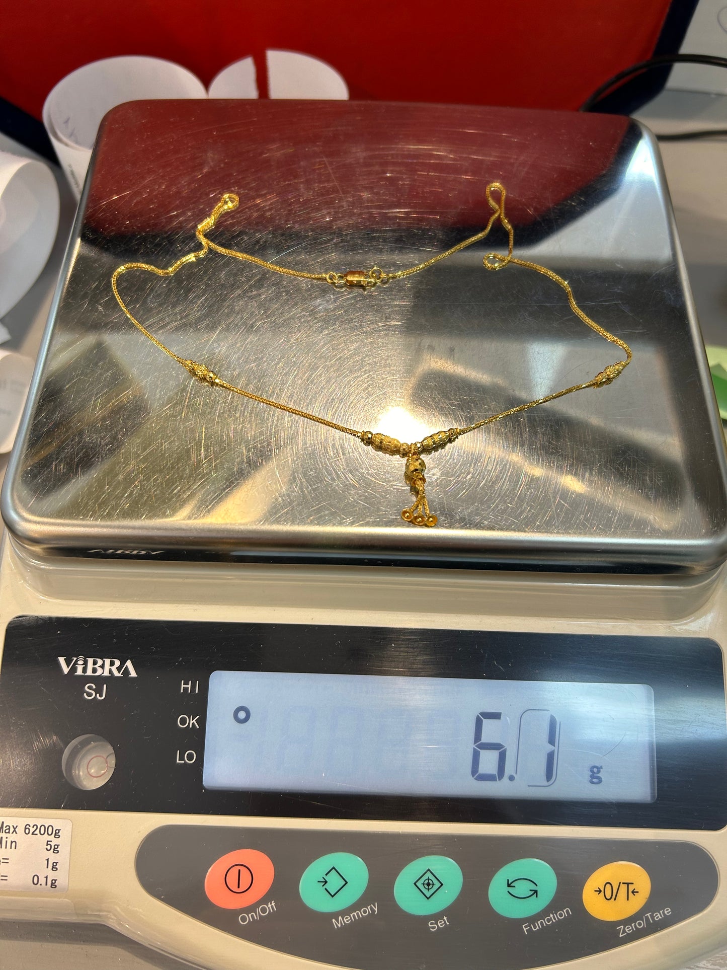 22ct Gold Necklace – 6.1g, 20 Inches (Hallmarked)