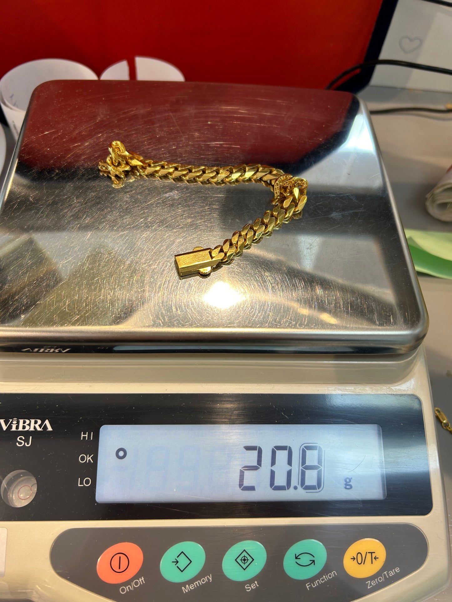 22ct Gold Bracelet – 20.8g 8 Inch (Hollow, Hallmarked & Punched)