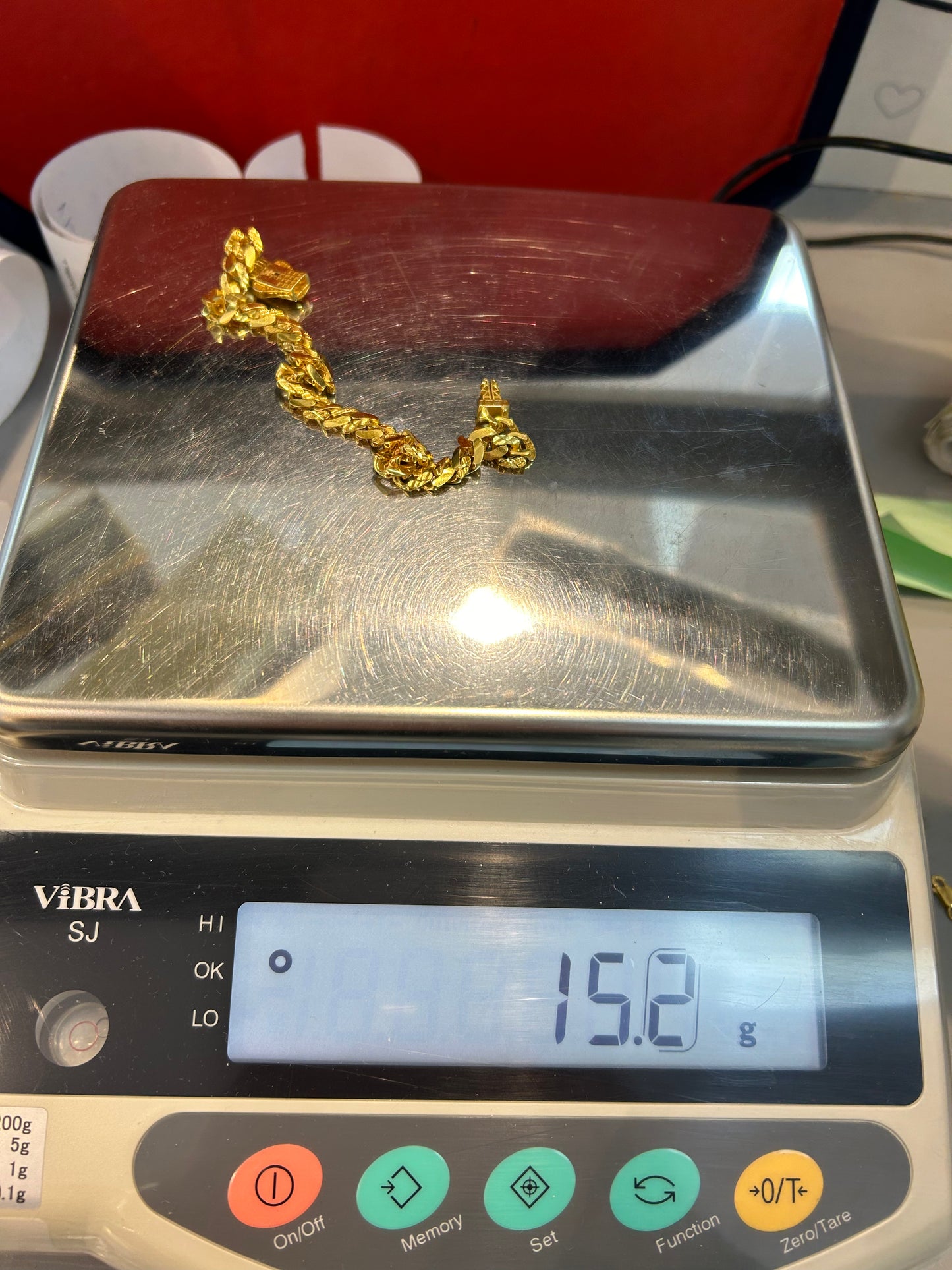 22ct Gold Bracelet β 15.2g (Hollow, Hallmarked & Punched)