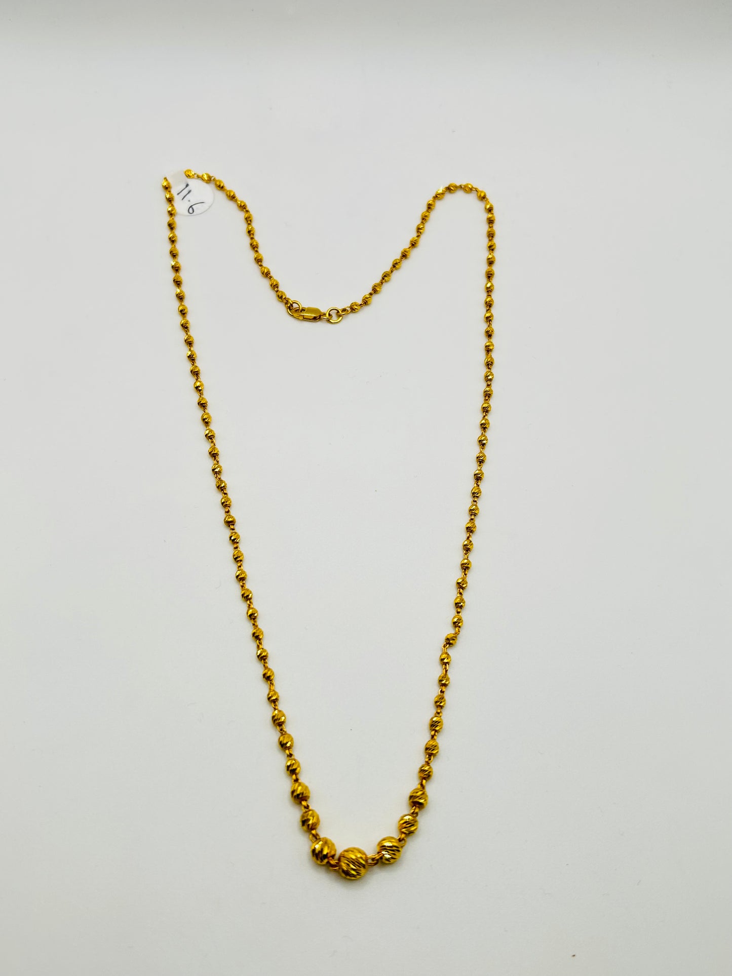 22ct Gold Mala/Necklace – 11.6g 20 inch (Hallmarked)