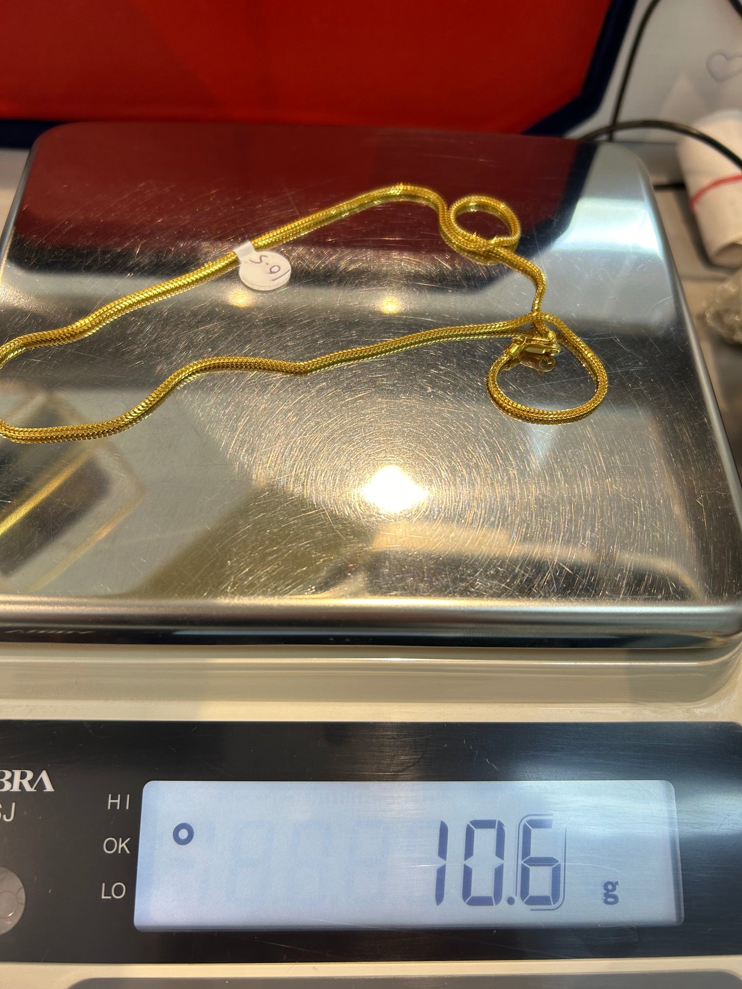 22ct Gold Chain – 10.6g, Hallmarked, 20 inch