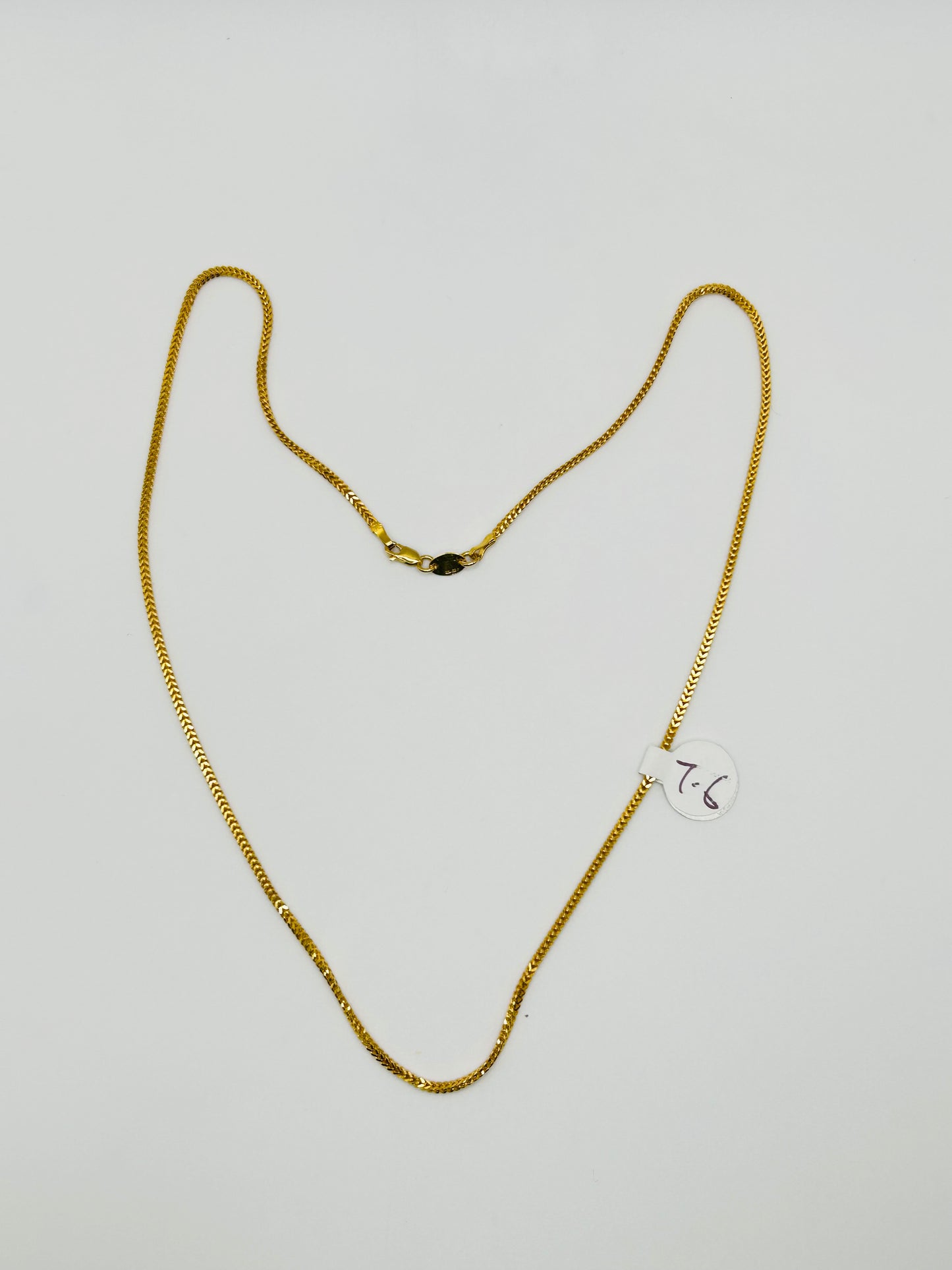 22ct Gold Chain – 7.6g, 18" Hallmarked