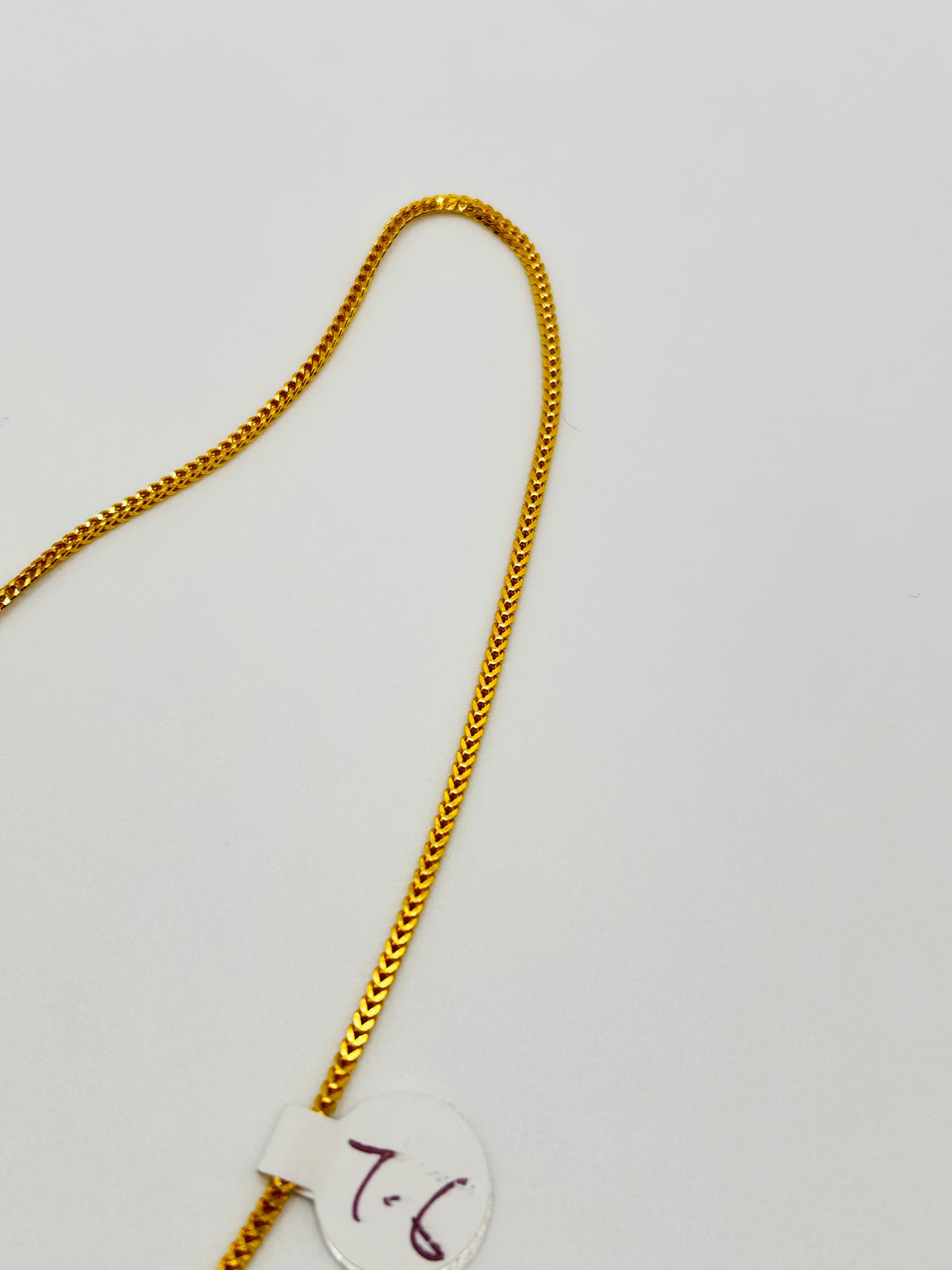 22ct Gold Chain – 7.6g, 18" Hallmarked