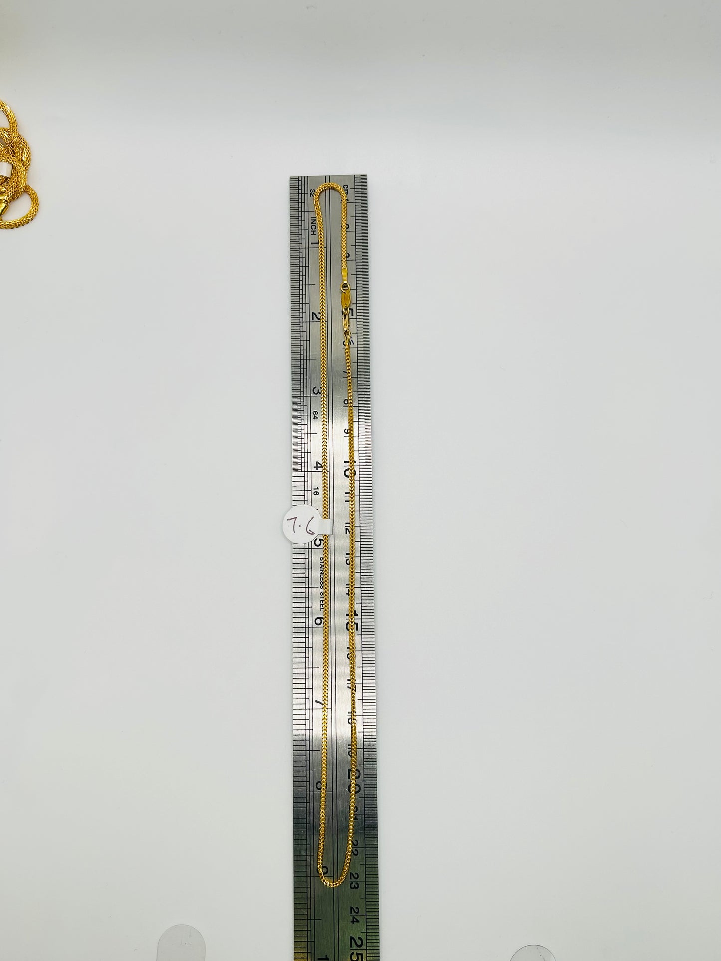 22ct Gold Chain – 7.6g, 18" Hallmarked