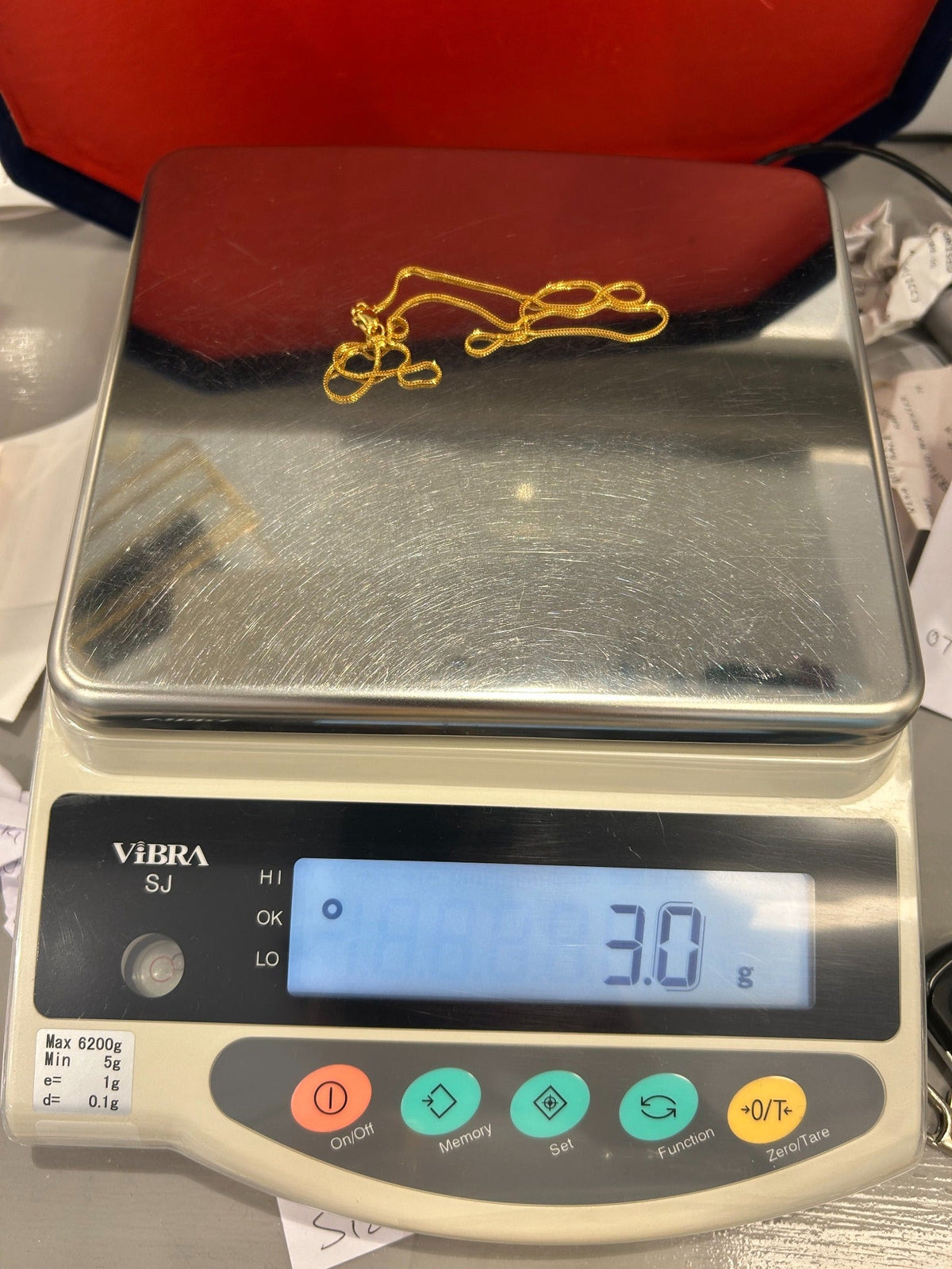 22ct gold chain weight scale 3.0g