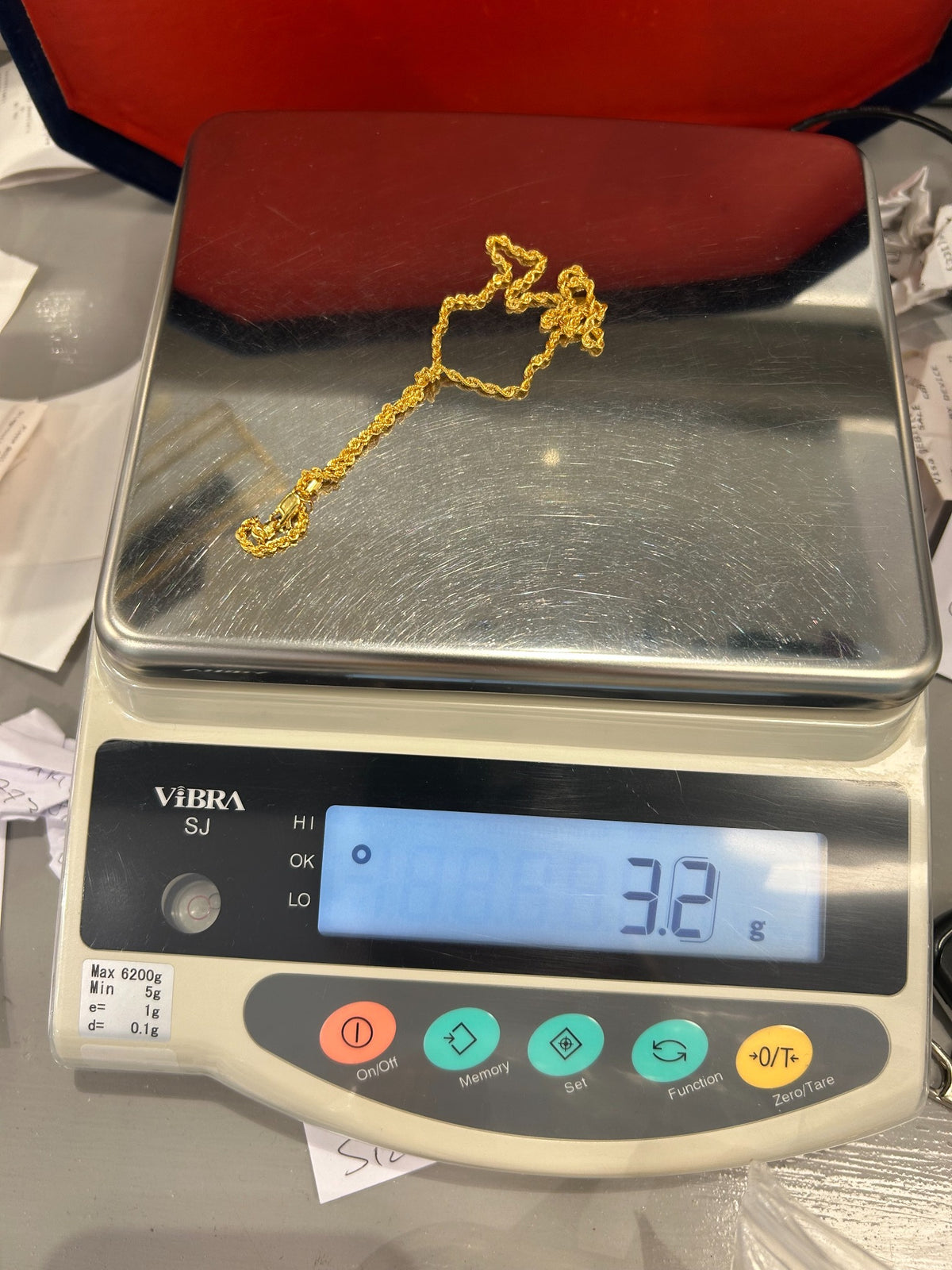 22ct gold chain weight scale 3.2g