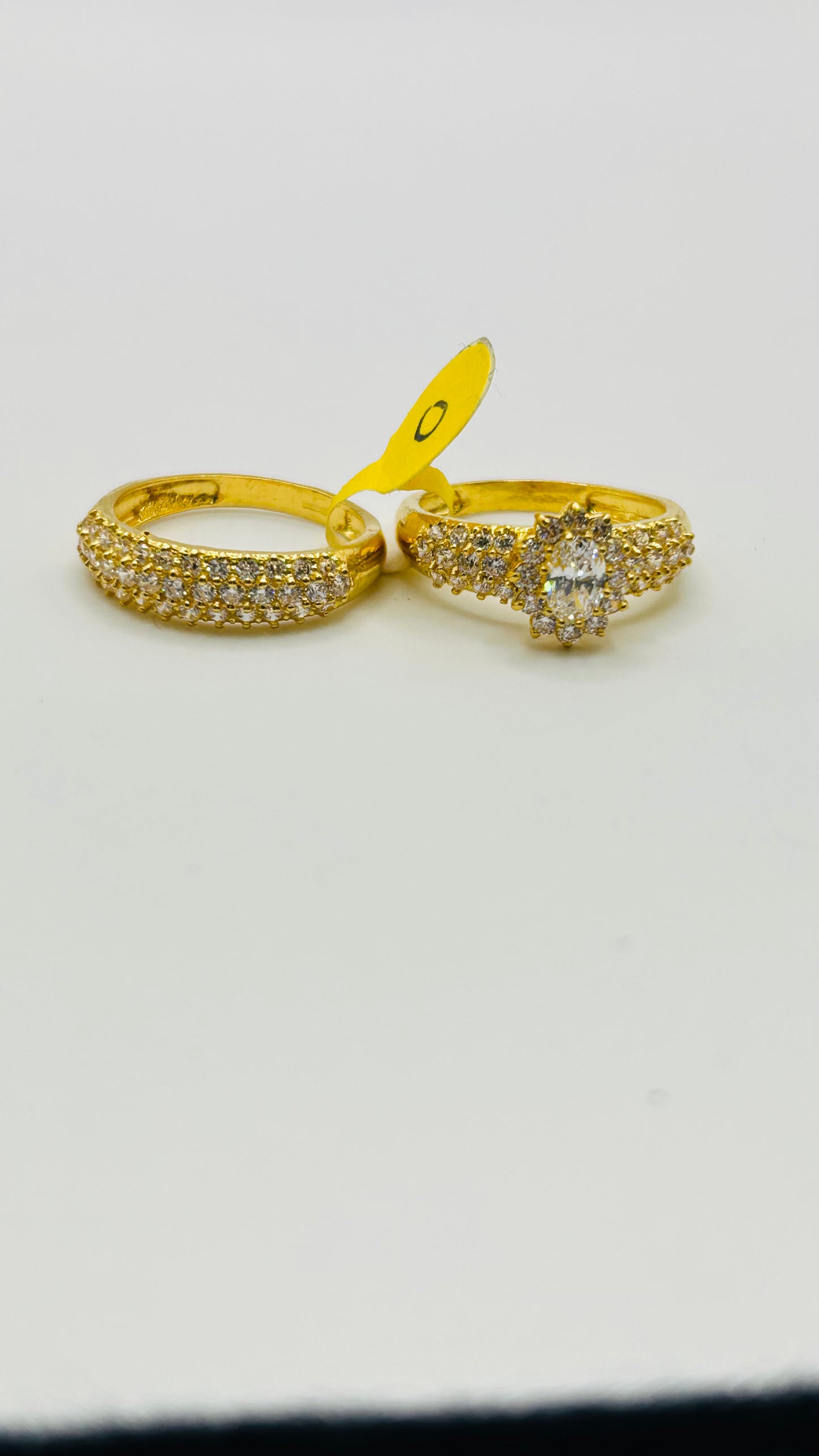 22ct Gold Ladies Double Set Ring – Size O (7.7g, Hallmarked)