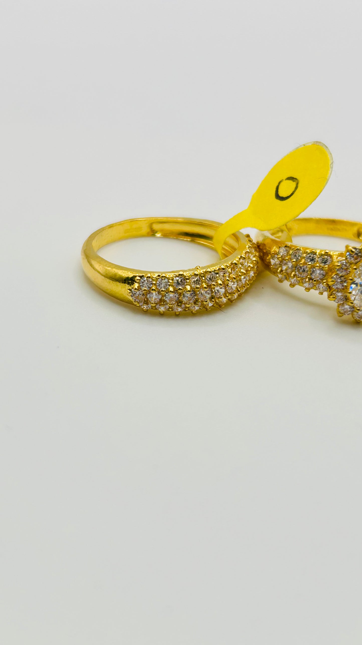 22ct Gold Ladies Double Set Ring – Size O (7.7g, Hallmarked)