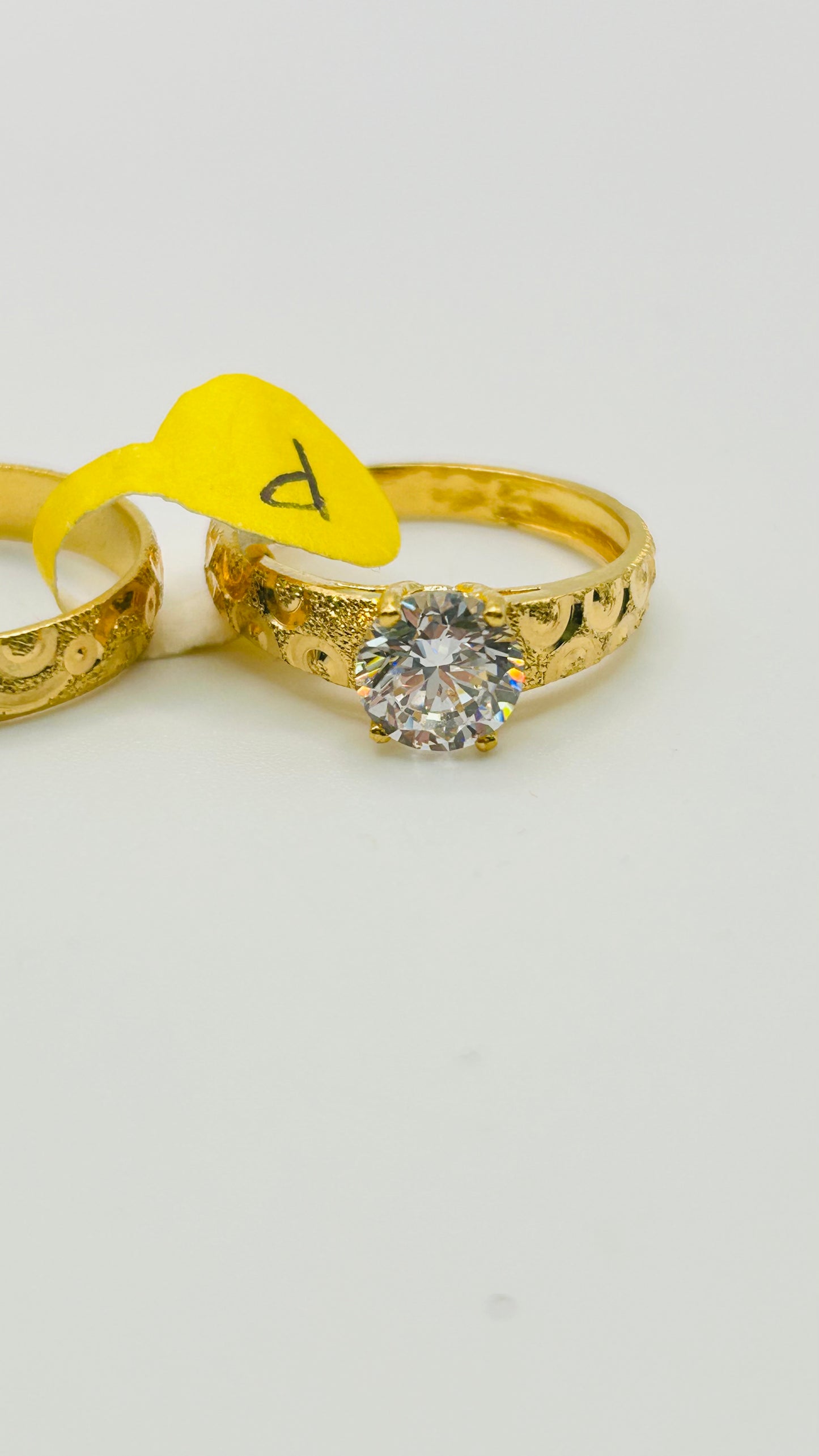 22ct Gold Ladies Double Set Ring – Size P (6.6g, Hallmarked)