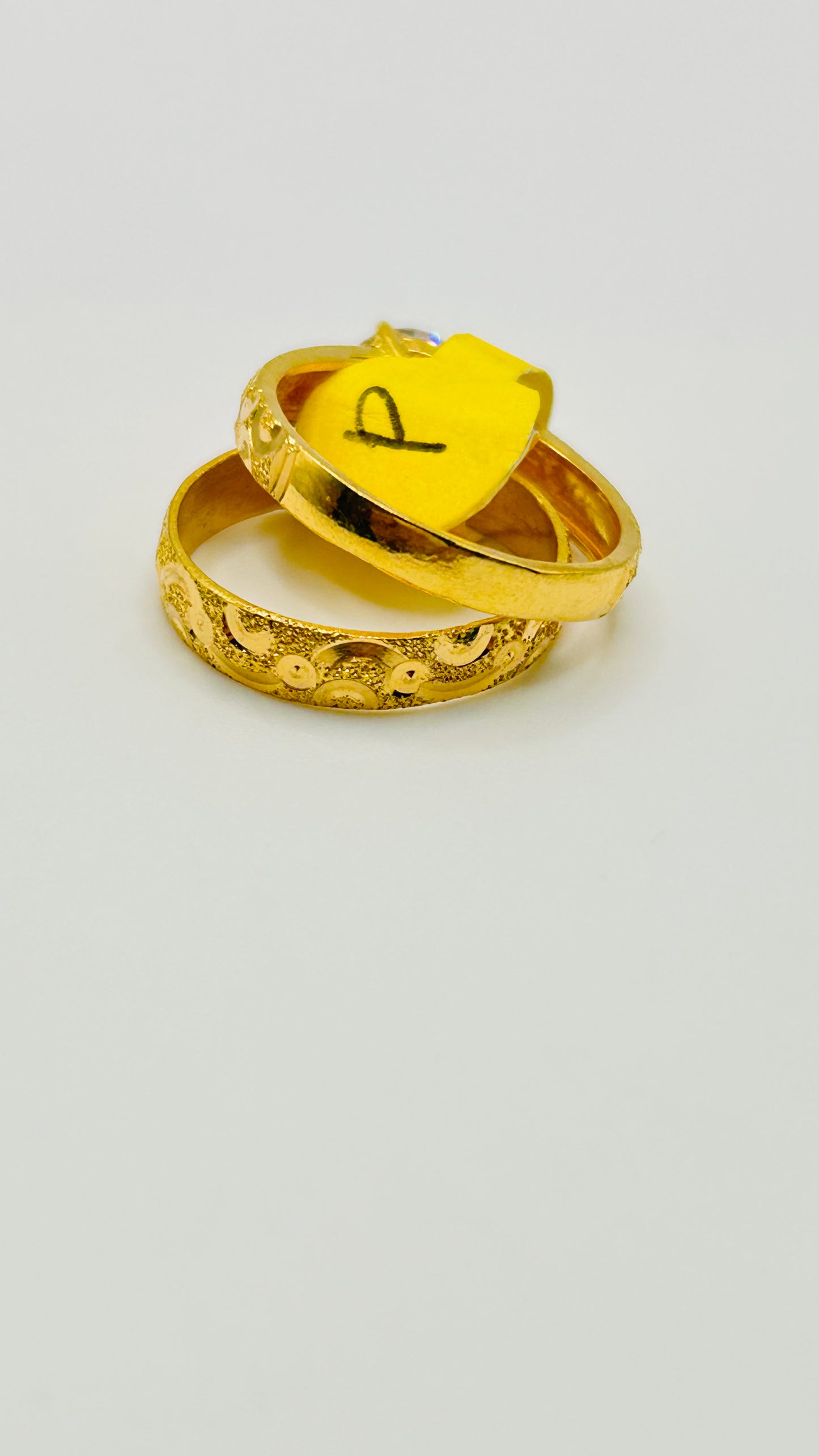 22ct Gold Ladies Double Set Ring – Size P (6.6g, Hallmarked)