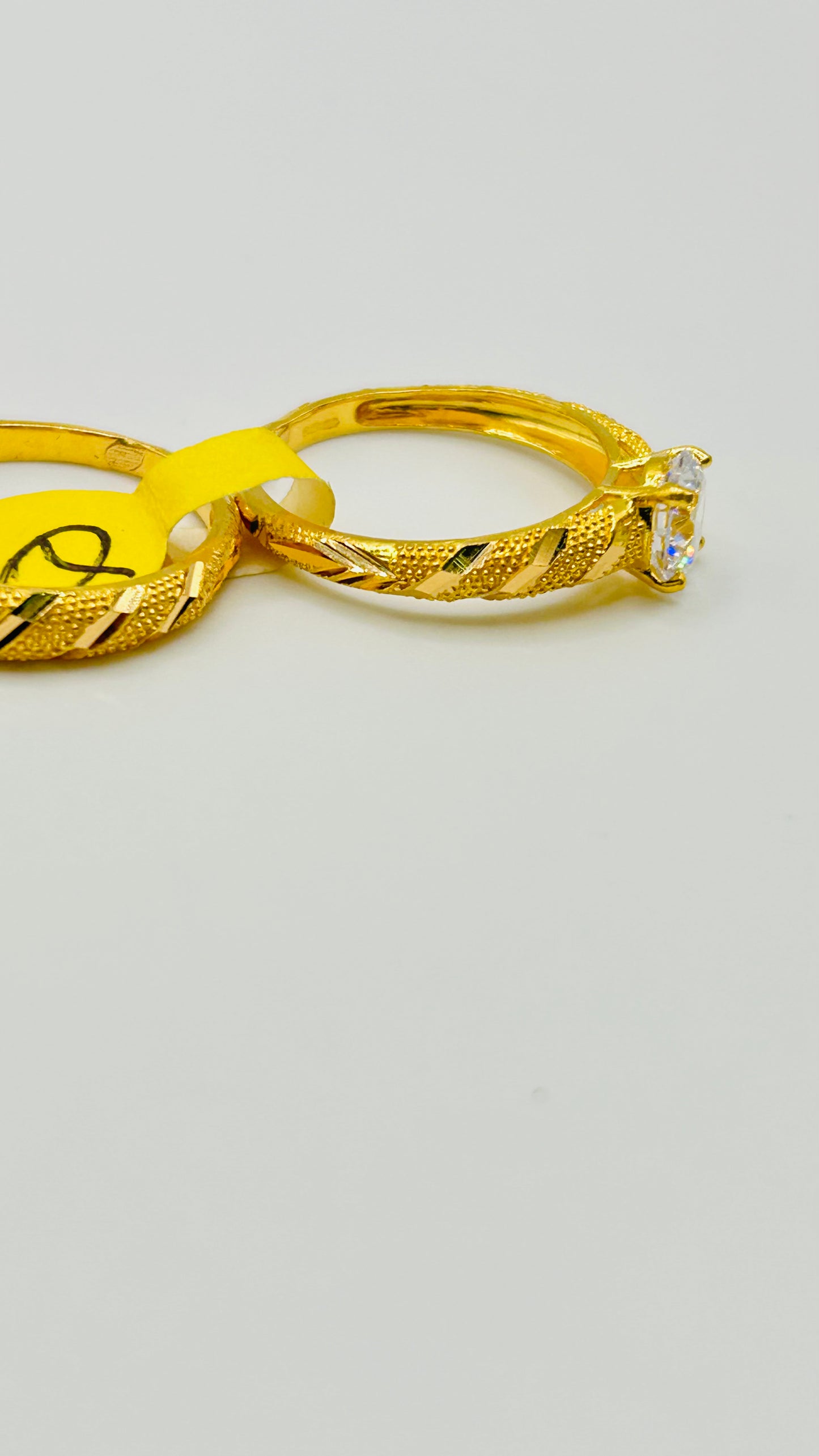 22ct Gold Ladies Double Set Ring – Size Q (6.6g, Hallmarked)