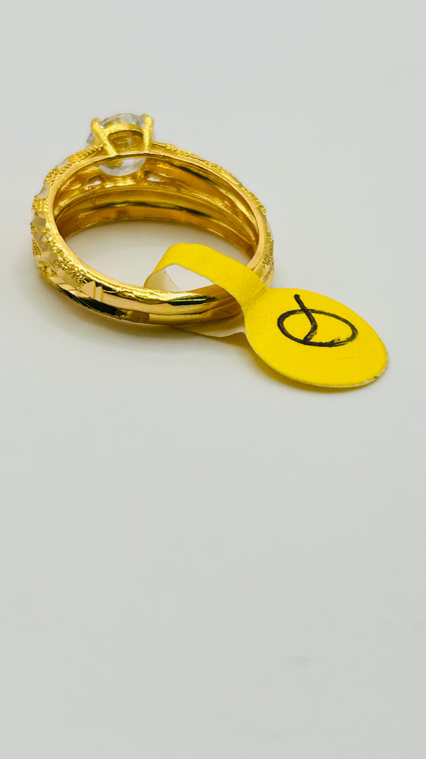 22ct Gold Ladies Double Set Ring – Size Q (6.6g, Hallmarked)