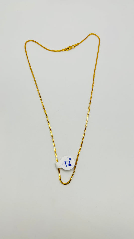 22ct Gold Chain – 16 Inch (3.8g, Hallmarked)