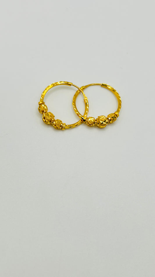 22ct Gold Earrings – 3.3g (Hallmarked)