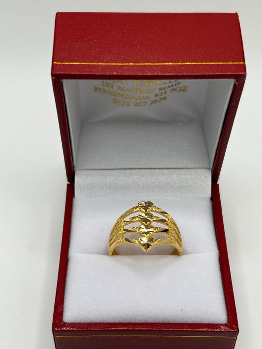 22ct Gold Ring Size Q Ladies Hallmarked 4.8 grams