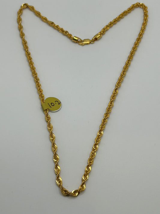 22ct Gold Chain 10.2 grams Hallmarked