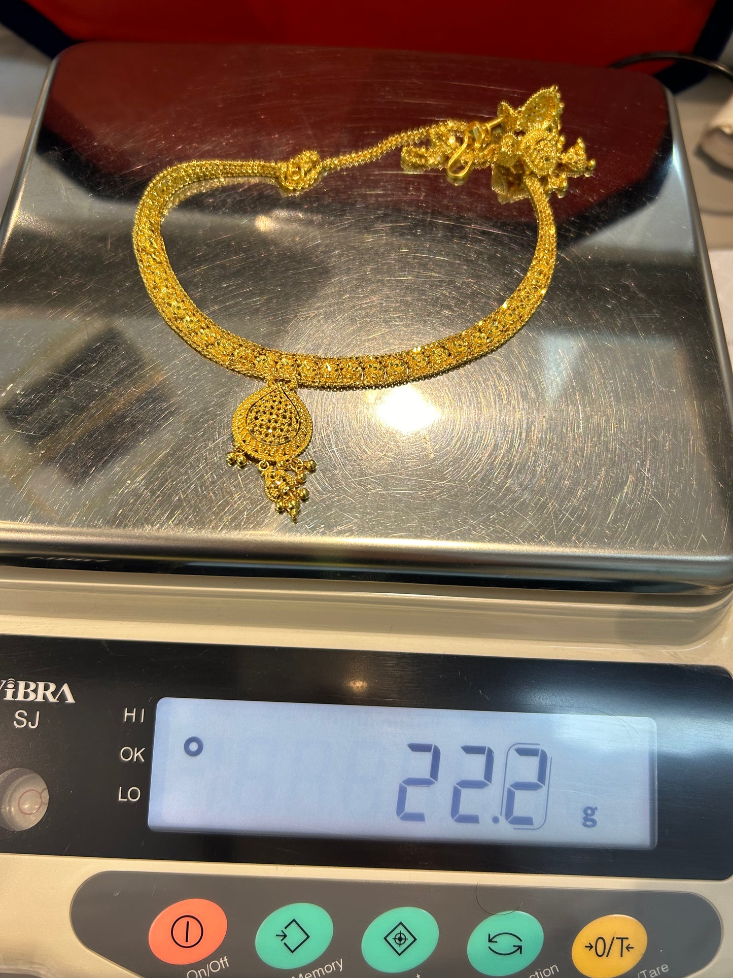 22ct Gold Bridal Set – Necklace & Matching Earrings – 22.2g (Hallmarked)