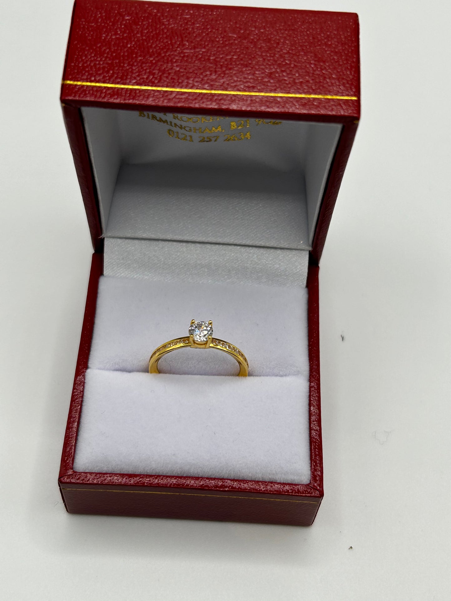 22ct Gold Ladies Ring Size J Hallmarked