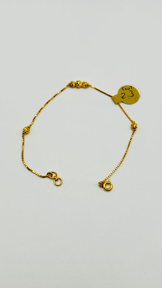 22ct Gold Ladies Bracelet – 2.3g (Hallmarked)