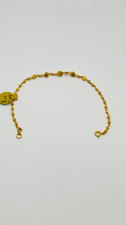 22ct Gold Ladies Bracelet – 3.2g – 7 Inch (Hallmarked)